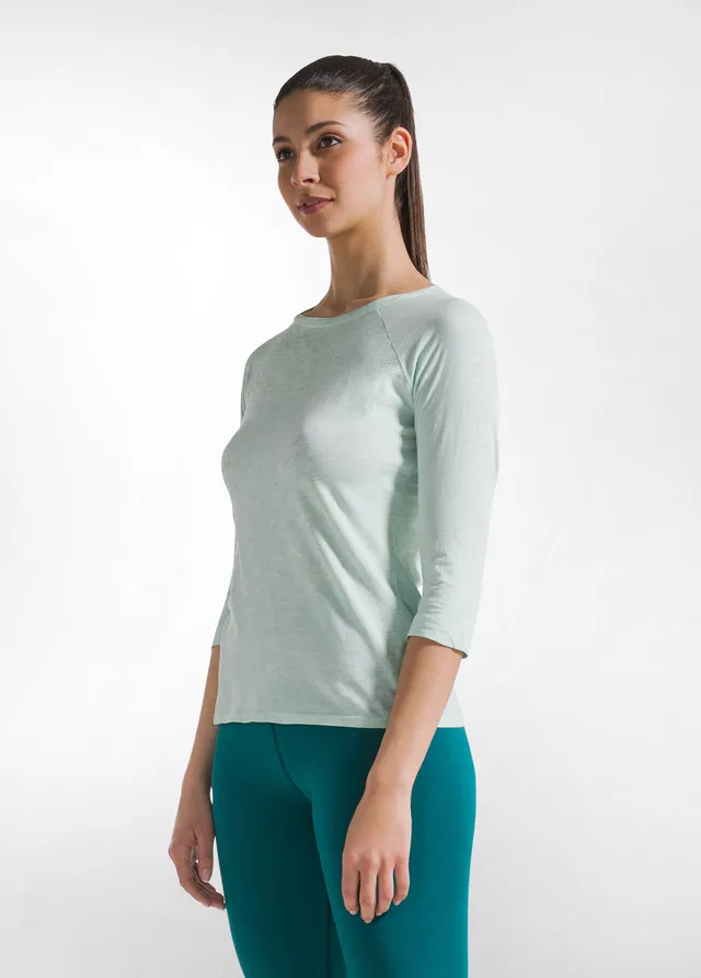 deha-d42514-t-shirt-manica-3-4-in-jersey-fiammato-verde image 1
