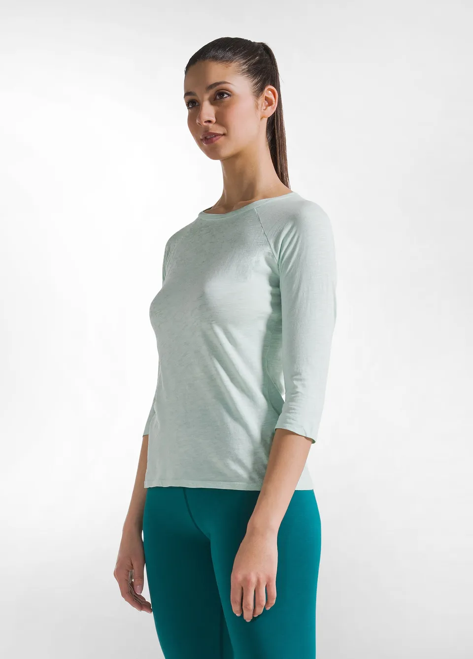 deha-d42514-t-shirt-manica-3-4-in-jersey-fiammato-verde image 1