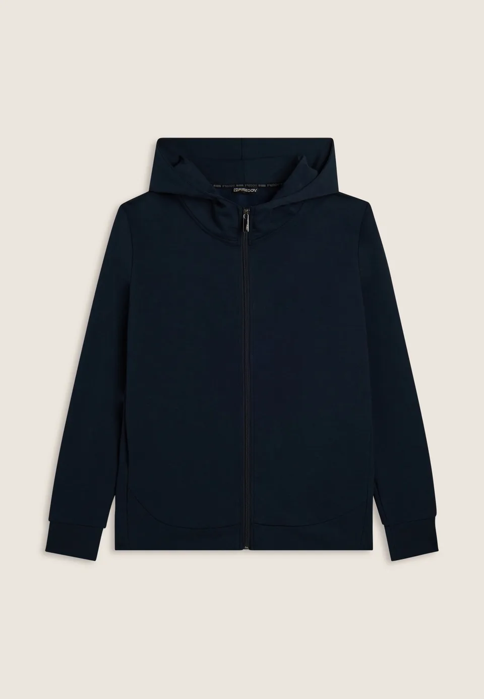 freddy-felpa-uomo-full-zip-con-cappuccio-e-maxi-logo-in-rilievo image 1