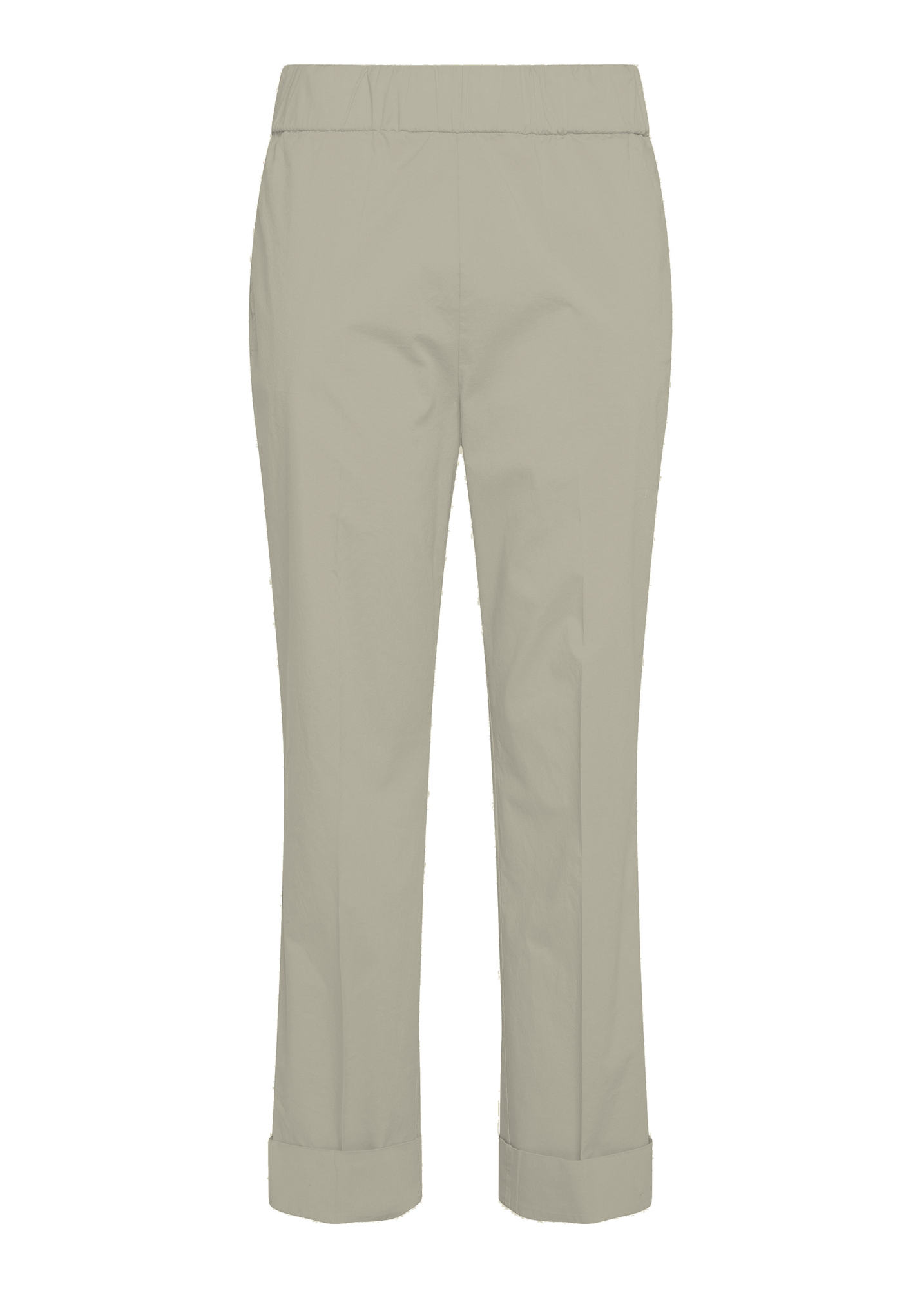 deha-pantalone-sigaretta-popeline-stretch-beige-donna image 1