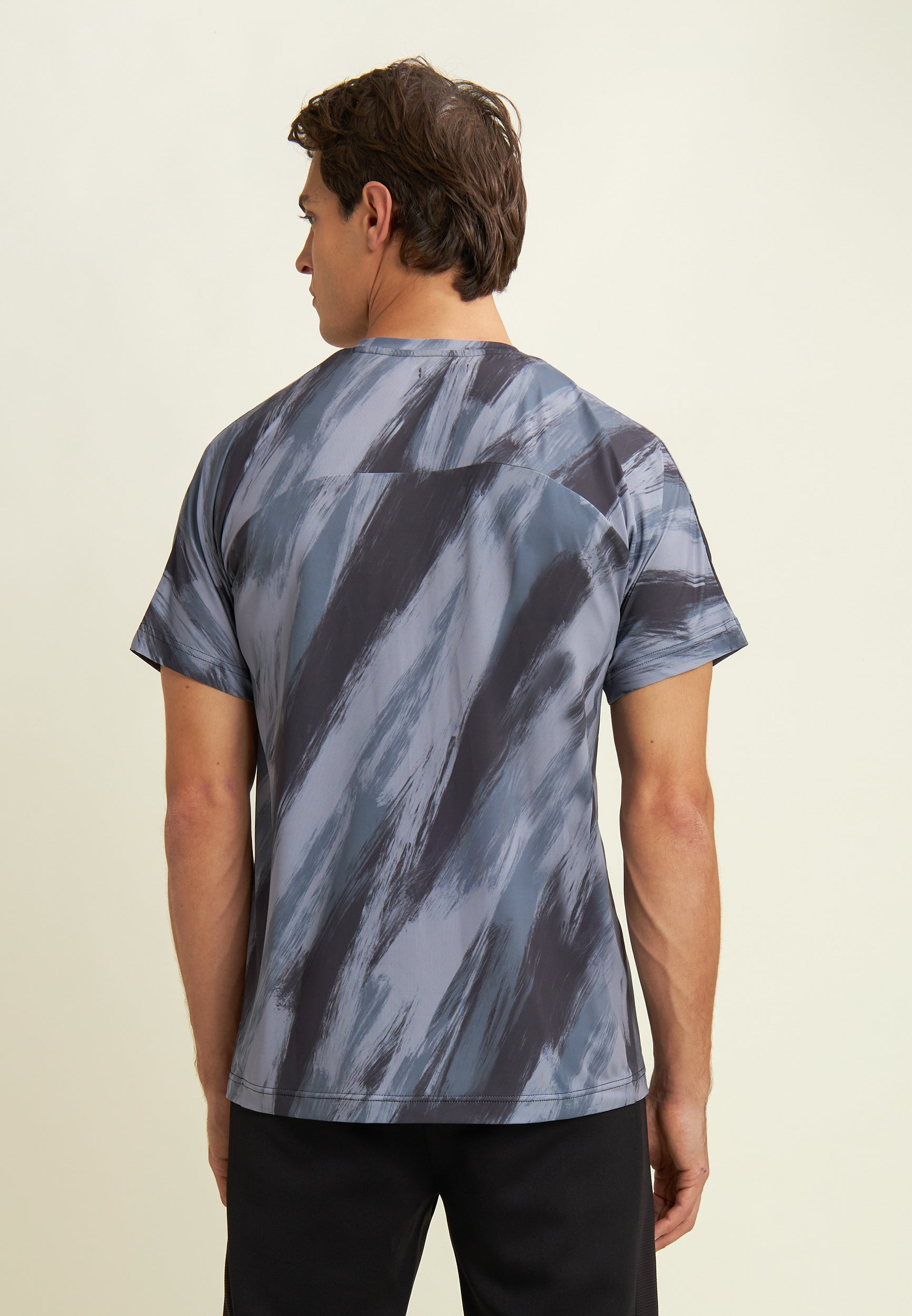 freddy-t-shirt-uomo-slim-tech-stampa-pennellata-manica-corta image 3