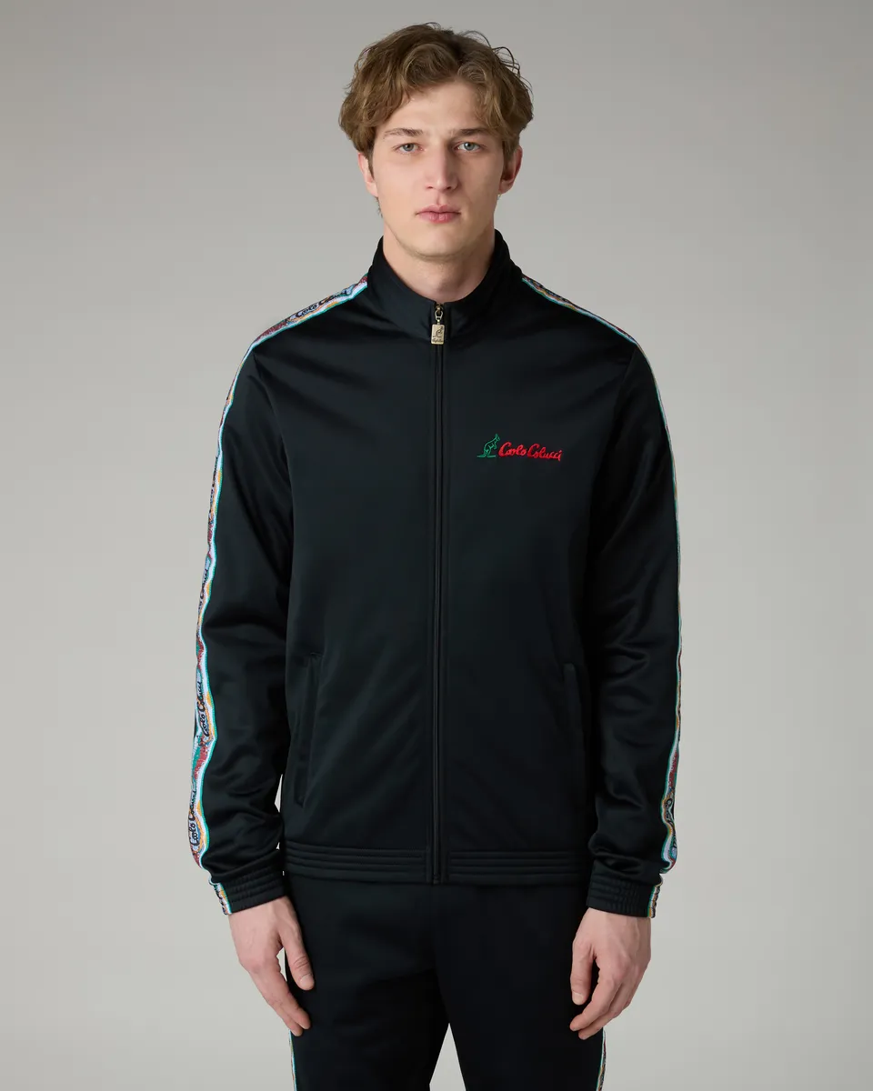 australian-color-tape-track-jacket-giacca-in-acetato-nero image 1