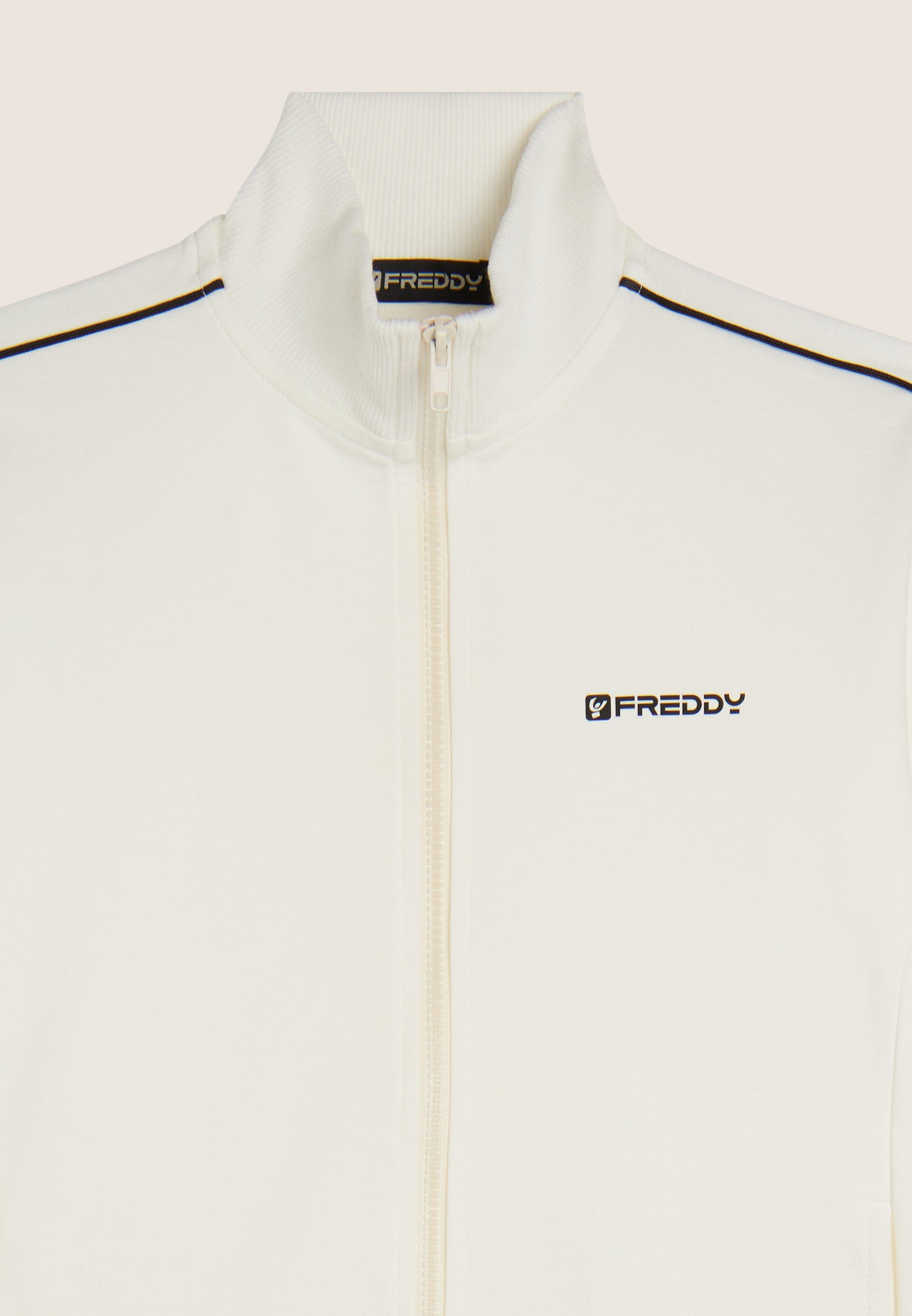 freddy-felpa-regular-fit-collo-alto-zip-bordature-a-contrasto image 7