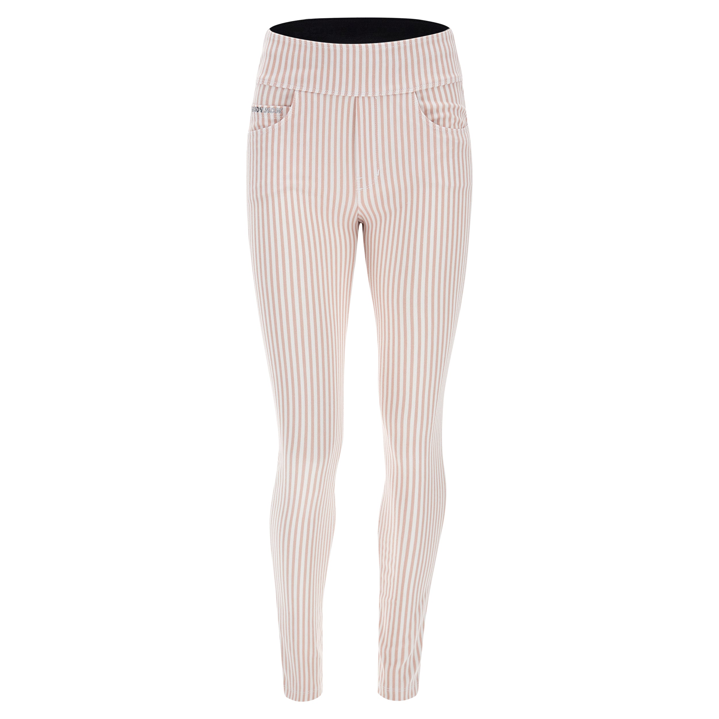 freddy-pantalone-n-o-w-vita-risvoltabile-in-jersey-drill-a-righe-pastello-yoga-s image 3