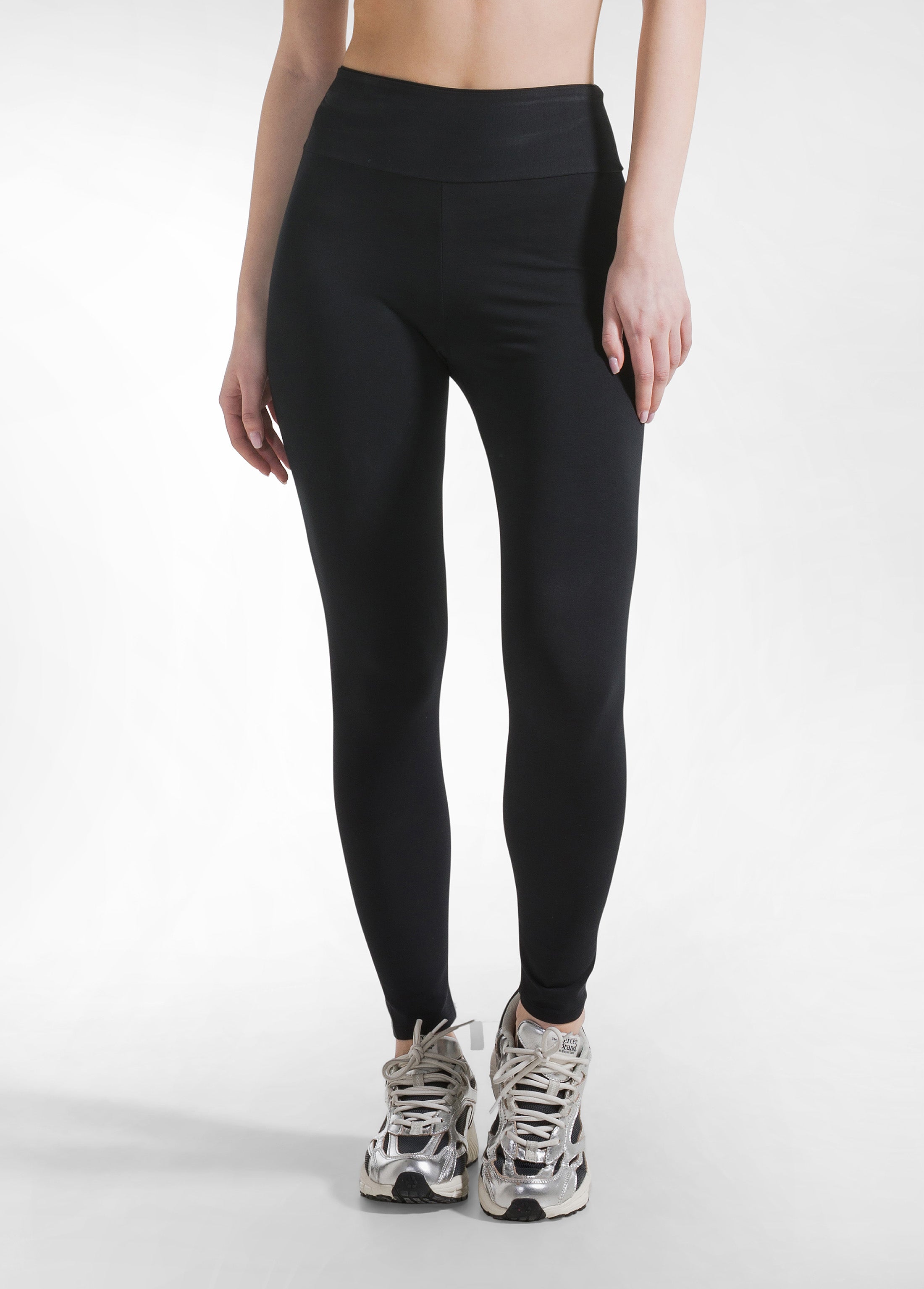 deha-d42036-leggings-vita-alta-tinta-unita-nero image 2