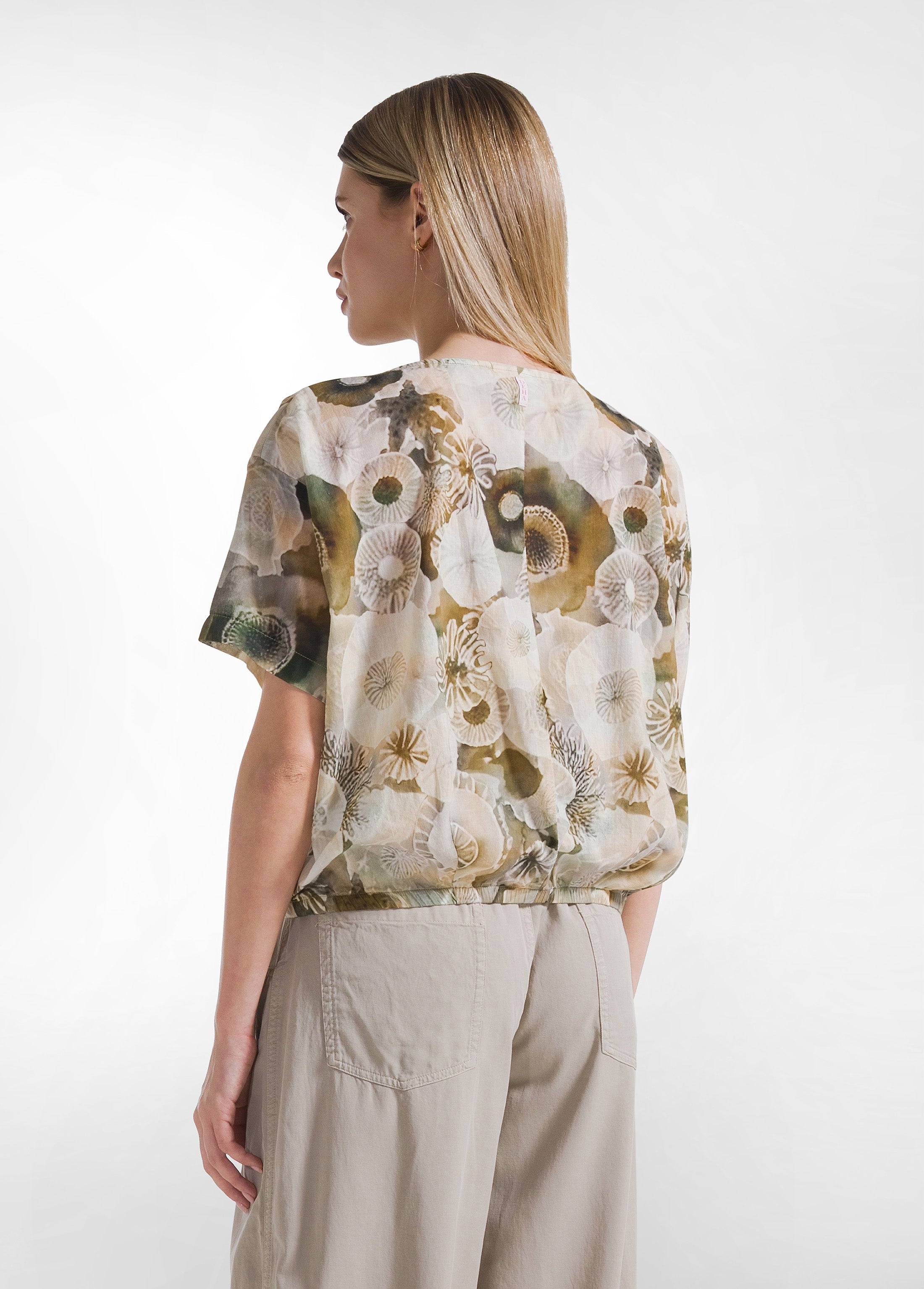 deha-d42533-top-donna-all-over-in-mussola-di-cotone-verde image 2