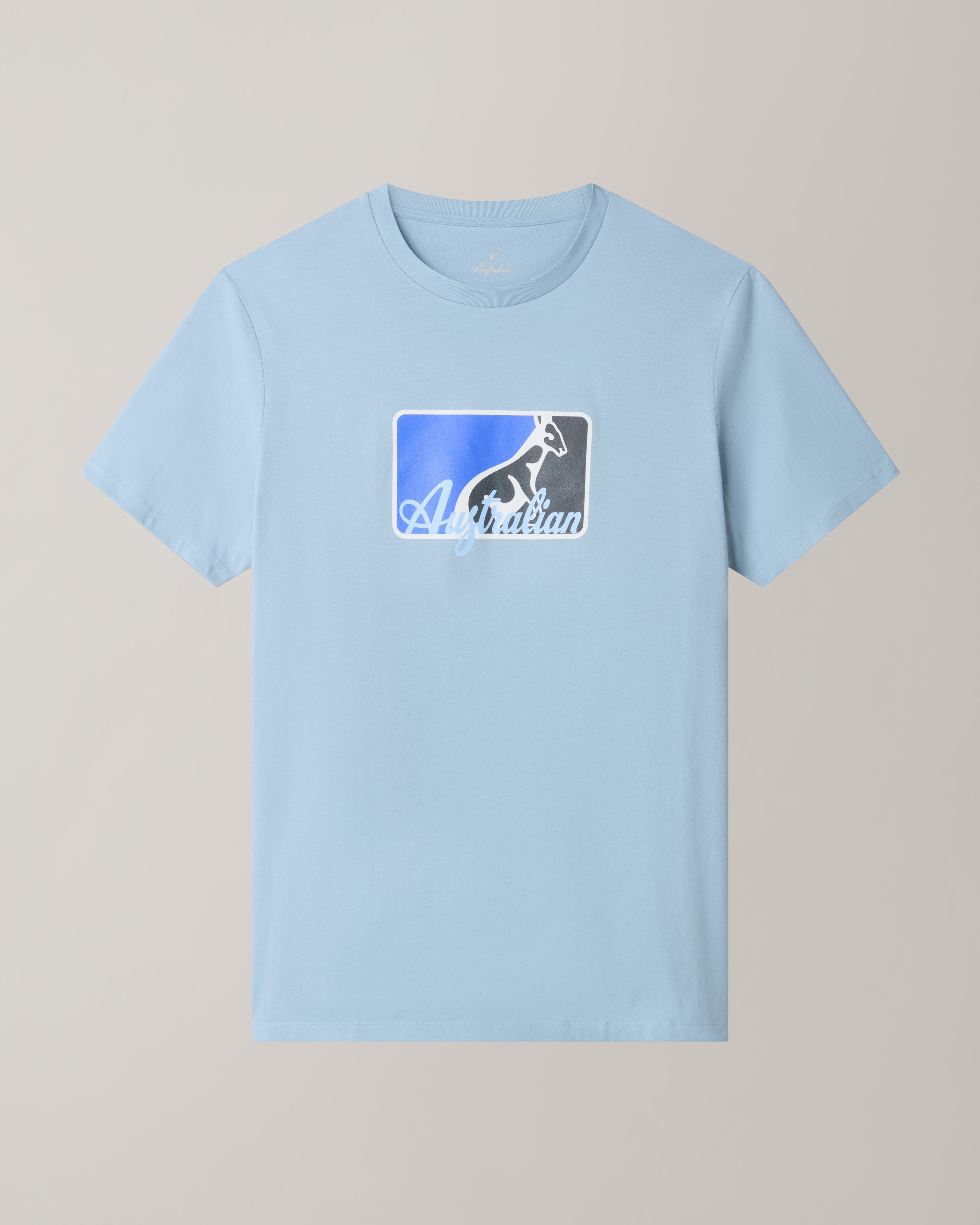 australian-league-cotton-t-shirt-maglietta-tennis-azzurro-pastello image 5