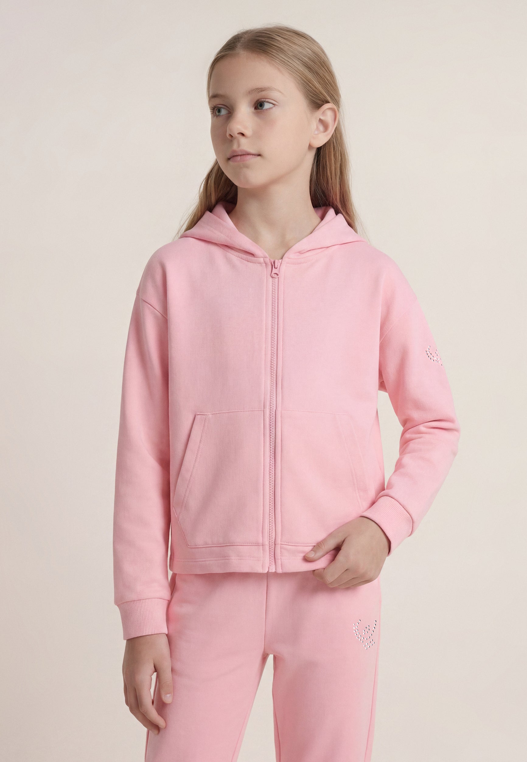 freddy-felpa-cropped-con-cappuccio-e-zip-da-bambina-e-ragazza image 1