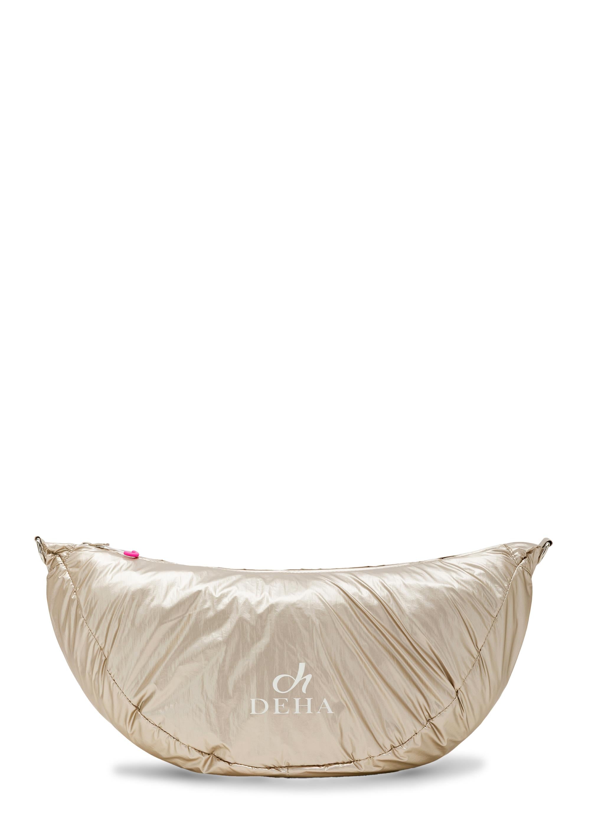 deha-borsa-a-mezzaluna-metallizzata-gialla-in-nylon image 2