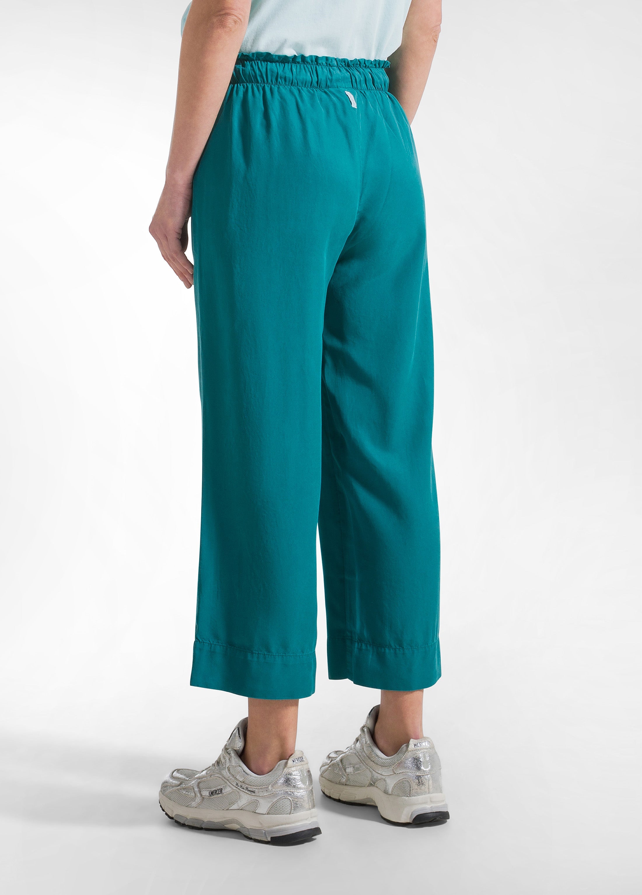 deha-d42567-pantaloni-crop-in-lyocell-verde image 3