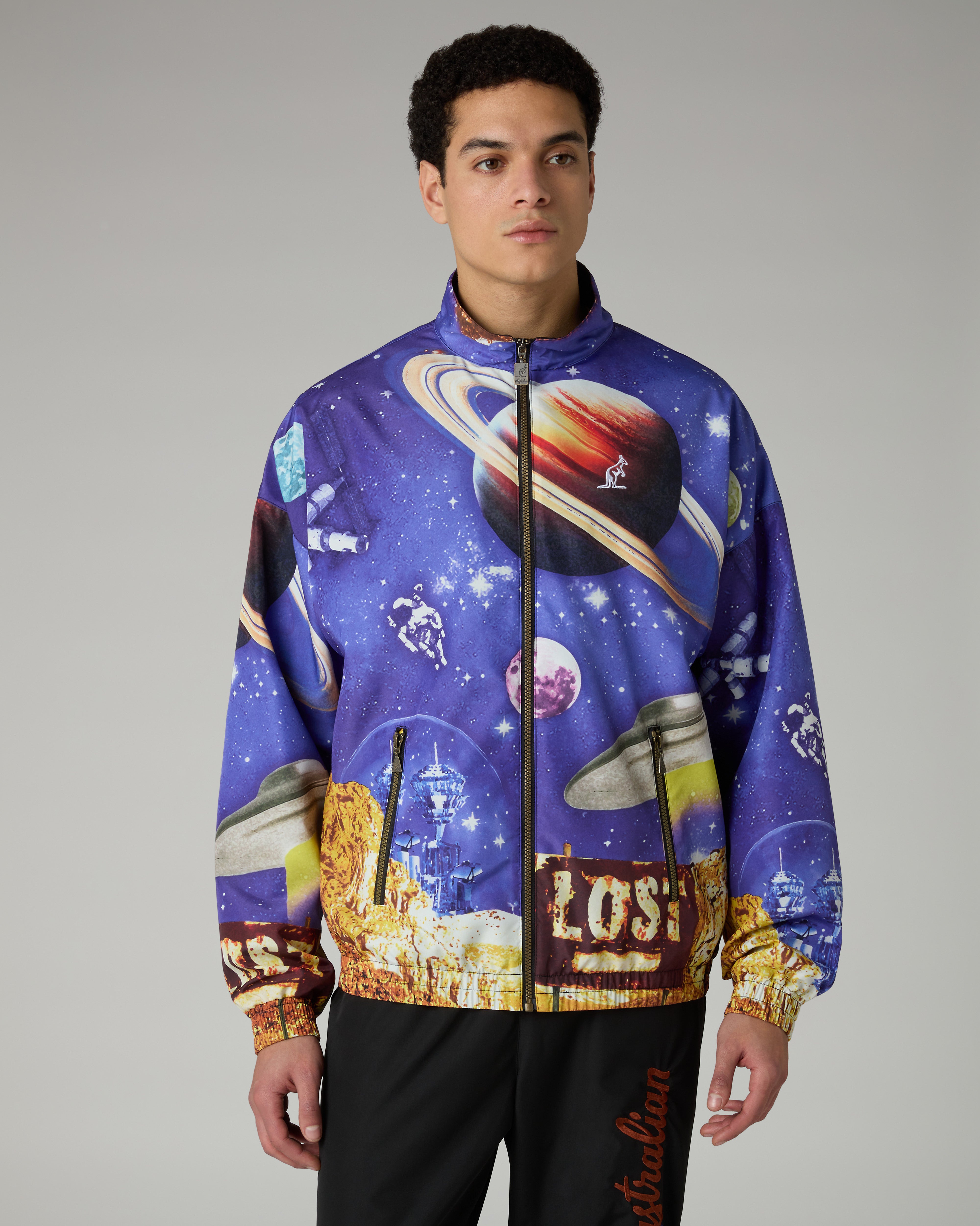 australian-lost-track-jacket-giacca-heritage-nera-in-tessuto-smash-superleggero image 1