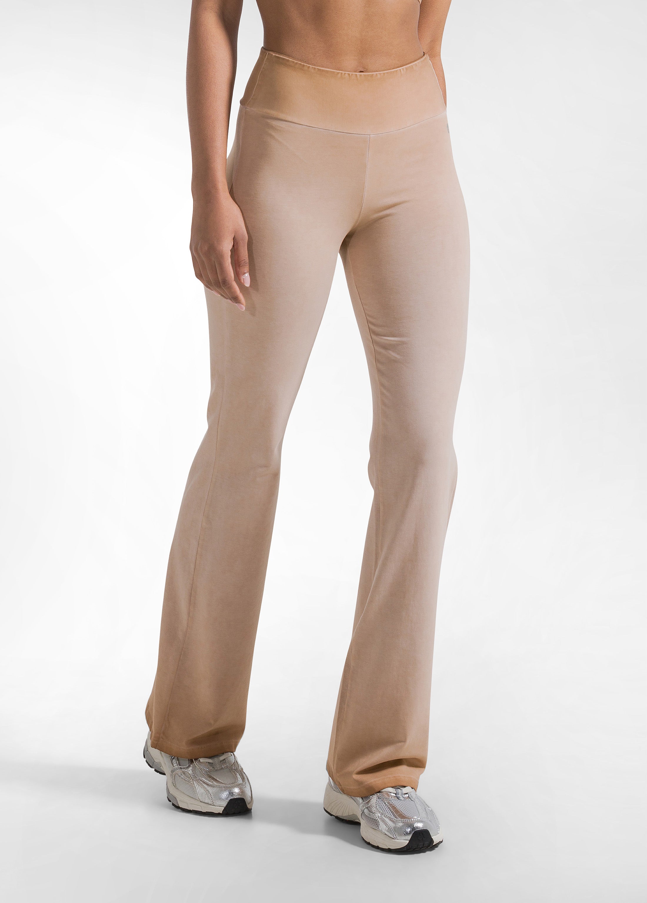 deha-set-top-sportivo-e-pantaloni-jazz-effetto-fade-marrone image 6
