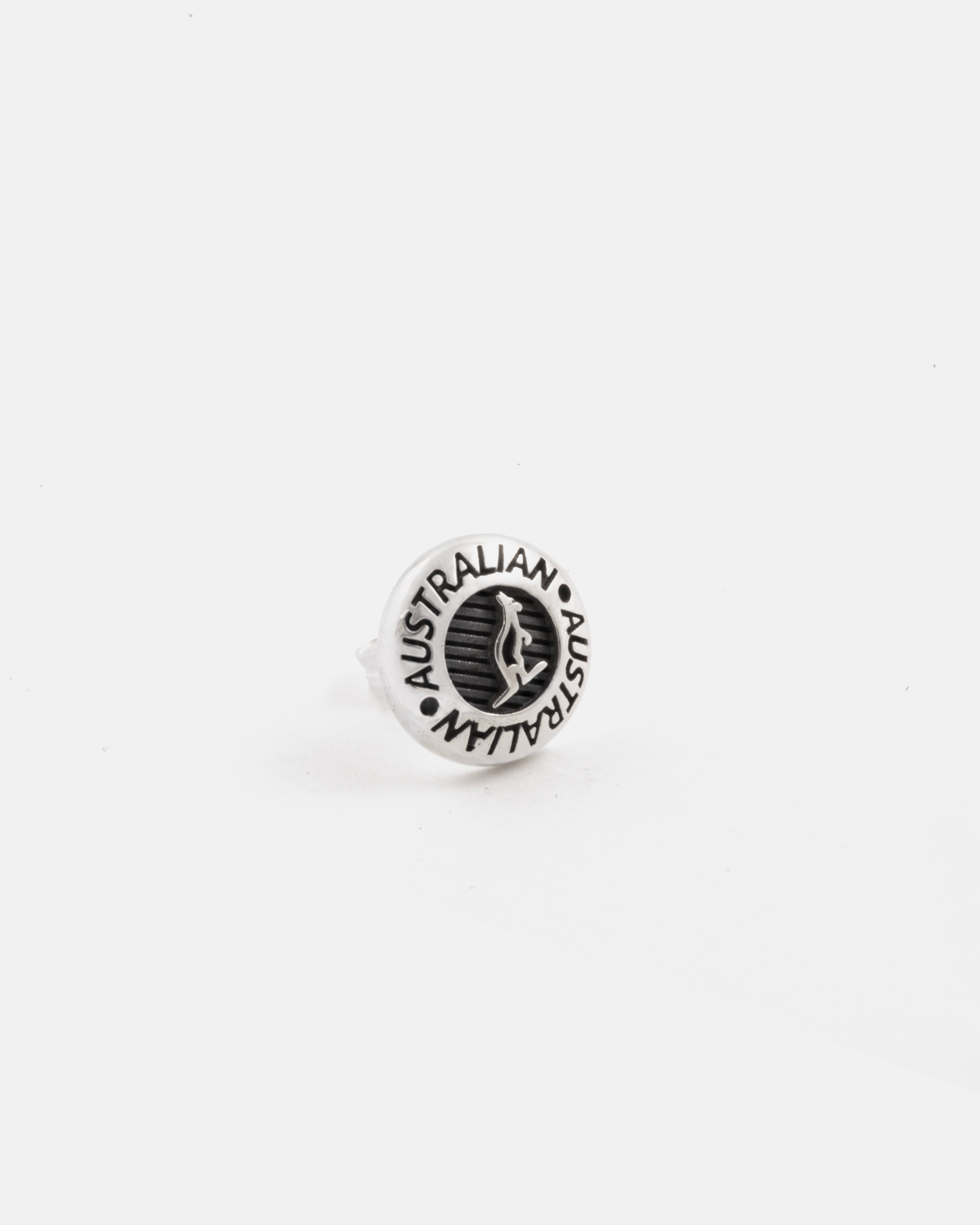 australian-icon-dome-orecchino-singolo-rotondo-12-mm-argento image 1