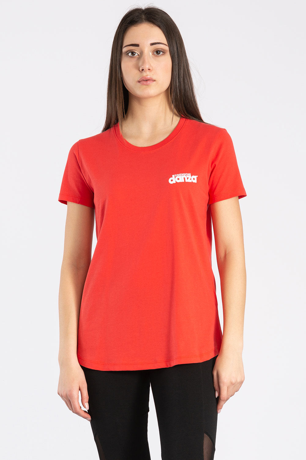 dimensione-danza-t-shirt-donna-a-maniche-corte-in-cotone-con-logo image 1