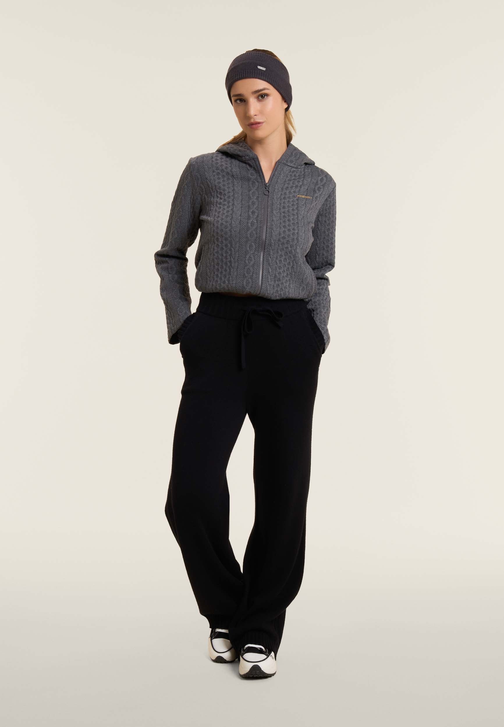 freddy-pantalone-donna-wide-leg-in-tricot-con-coulisse image 2