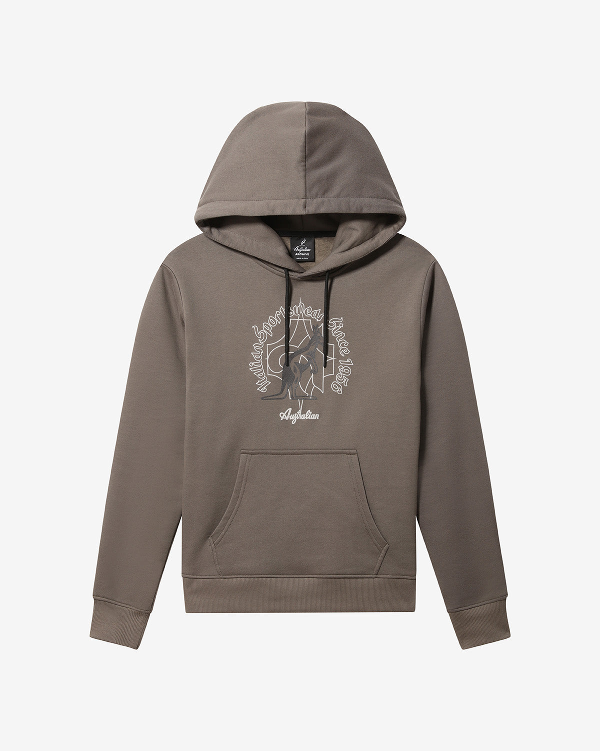 australian-archive-type-hoodie-felpa-cappuccio-ferro image 6