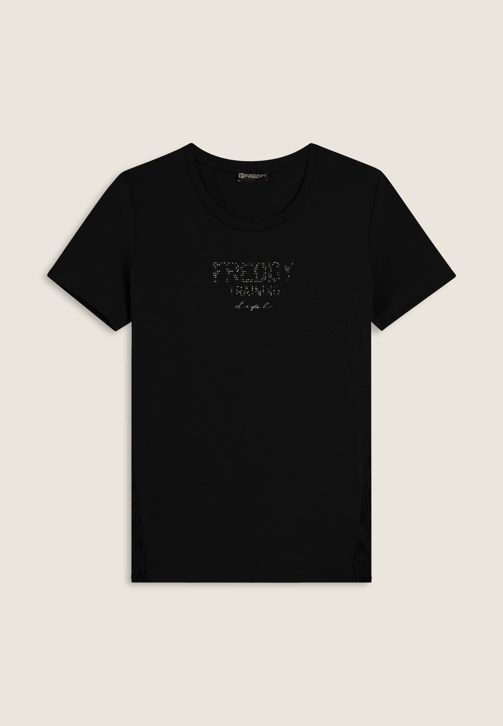 freddy-t-shirt-raglan-donna-maniche-lunghe-con-inserto-geometrico image 8