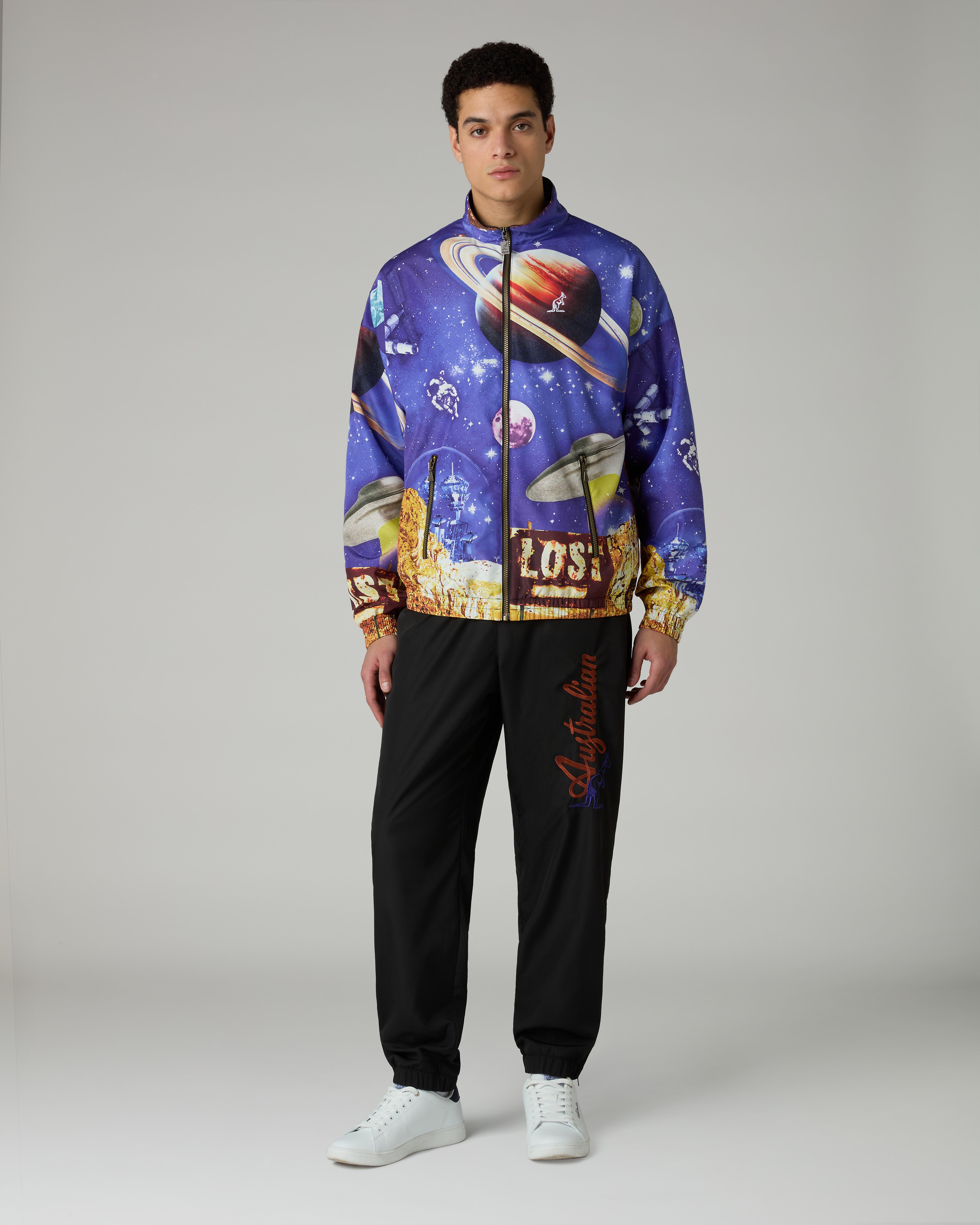 australian-lost-track-jacket-giacca-heritage-nera-in-tessuto-smash-superleggero image 2