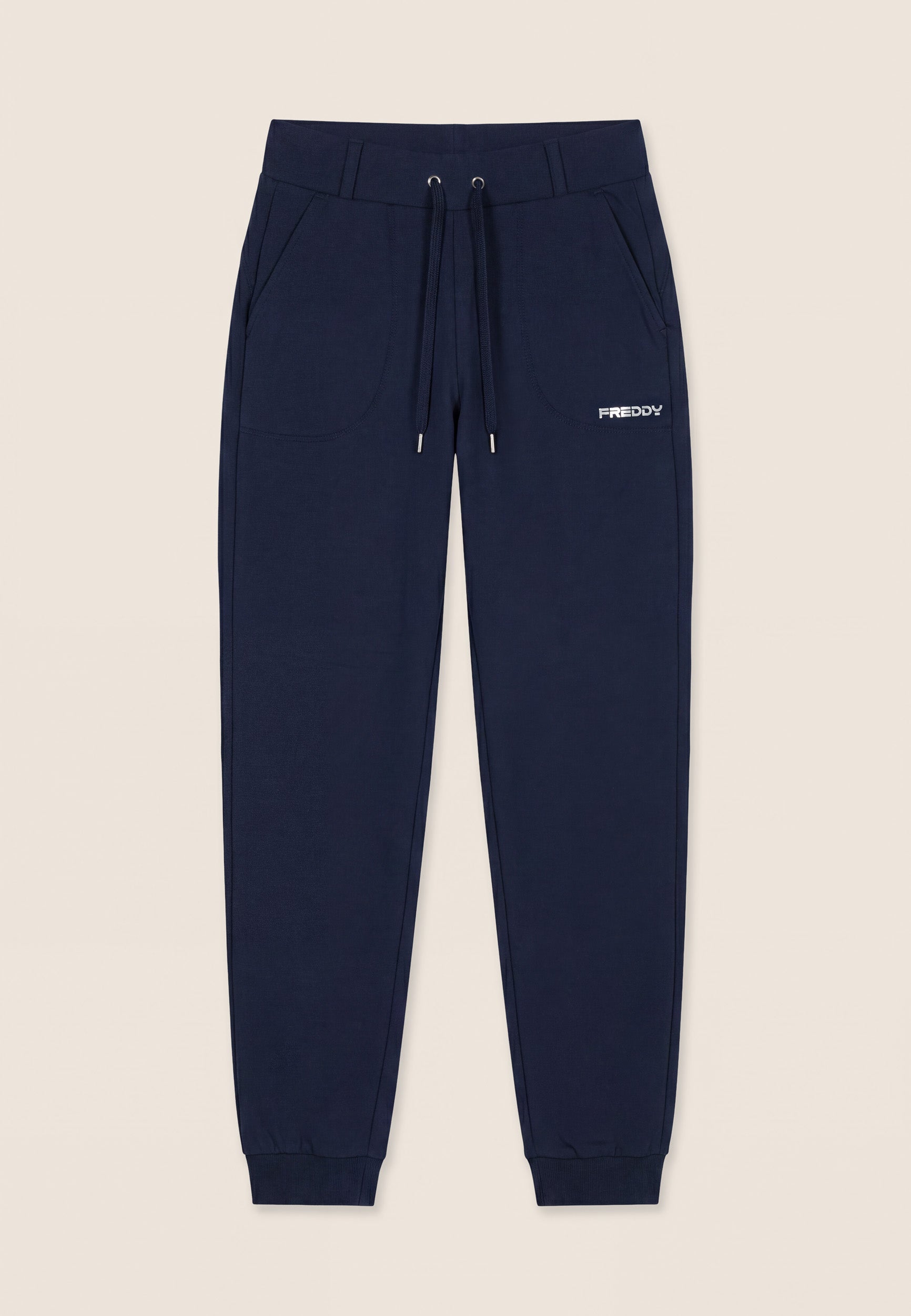 freddy-jogger-donna-con-tasche-applicate-e-fondo-a-polsino image 1
