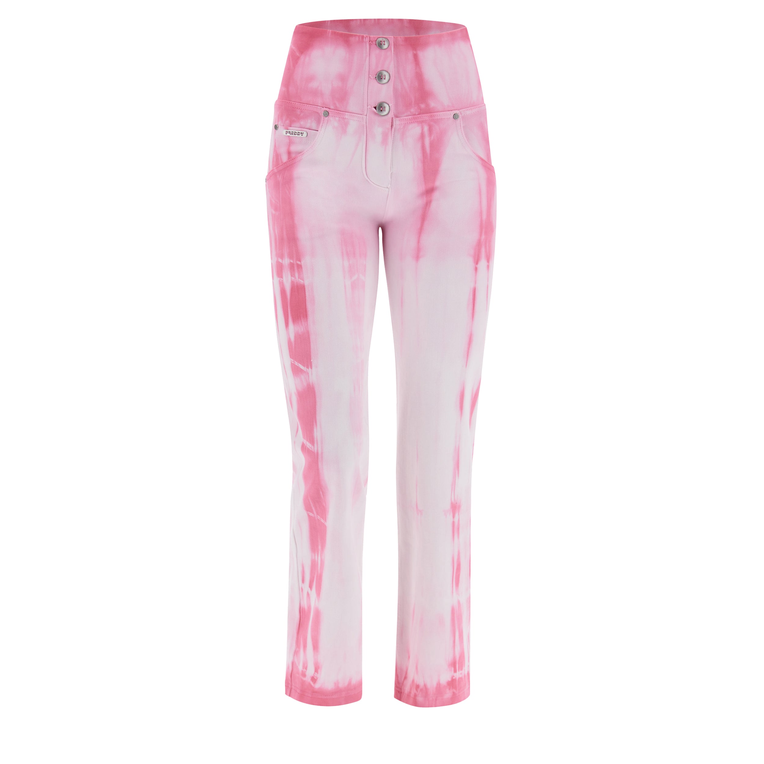 freddy-wr-up-cropped-vita-alta-gabardine-tie-dye-wide-bottom-pantaloni-push-up-d image 4