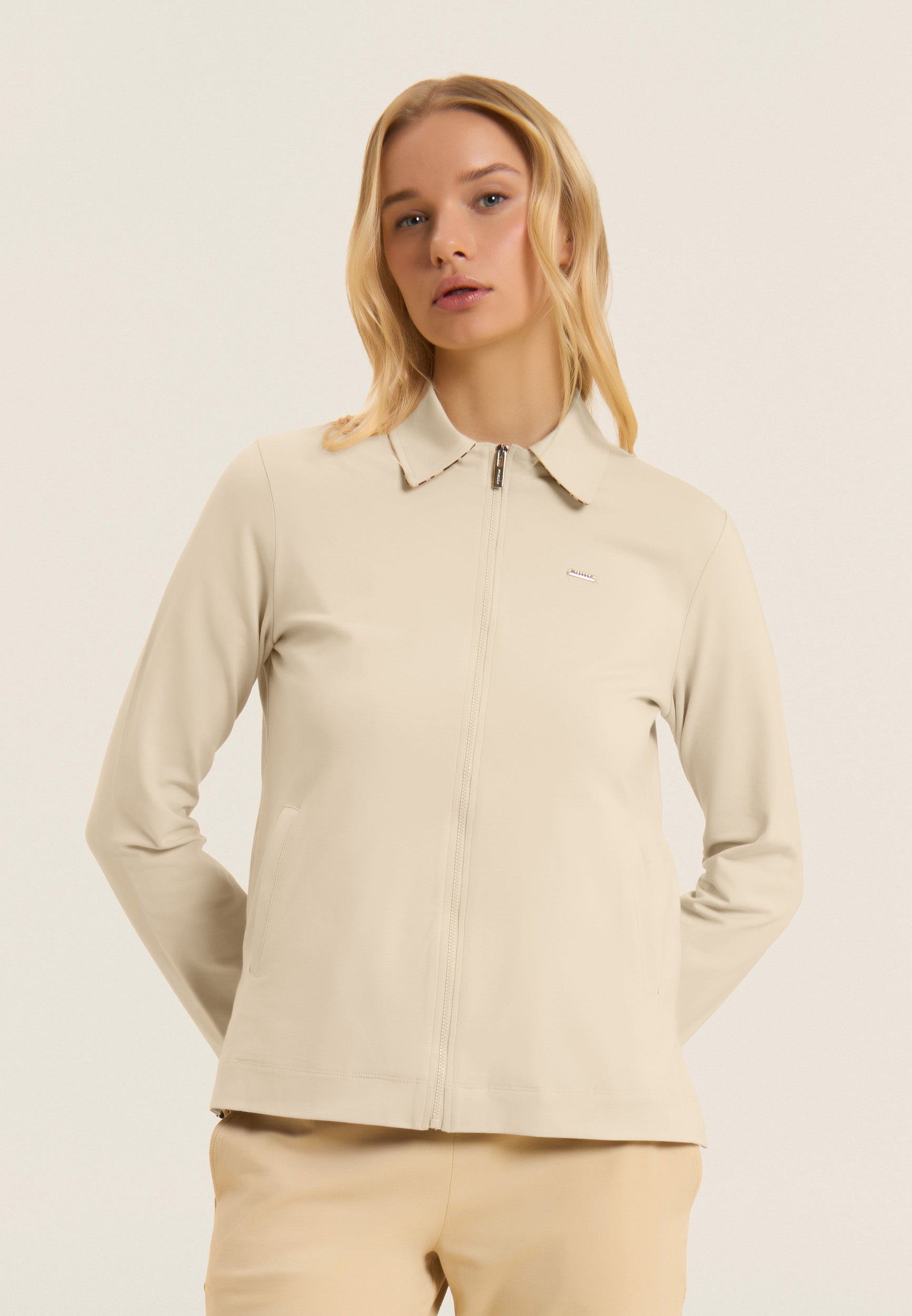 freddy-felpa-zip-con-collo-a-camicia-e-inserti-animalier image 1