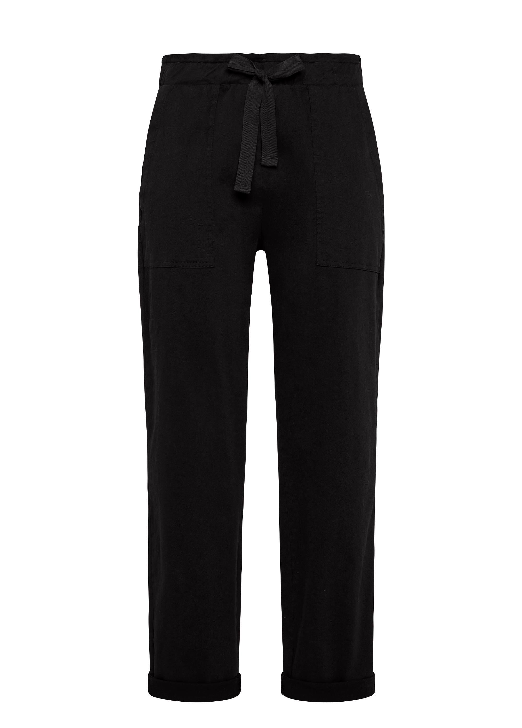 deha-pantaloni-dritti-in-gabardina-stretch-nero image 5