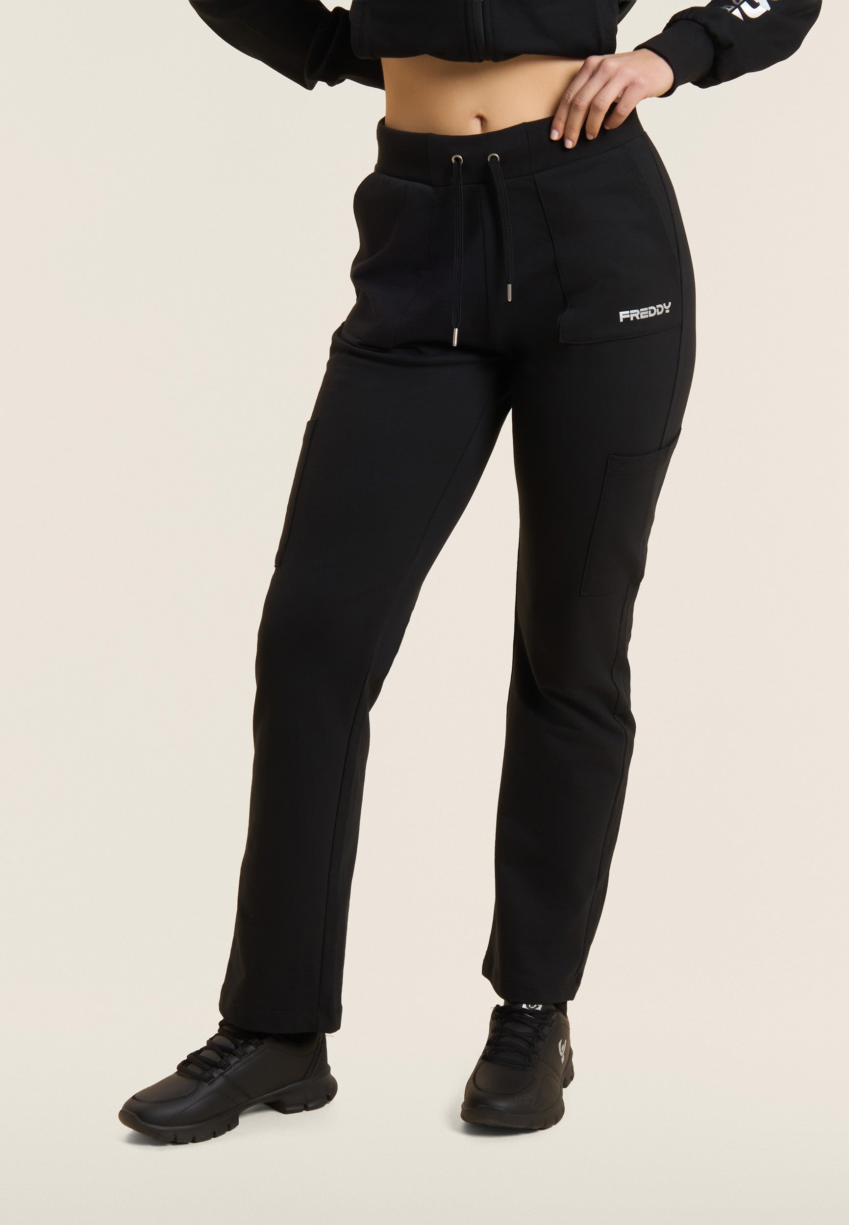 freddy-pantaloni-regular-gamba-dritta-con-tasche-e-coulisse image 1