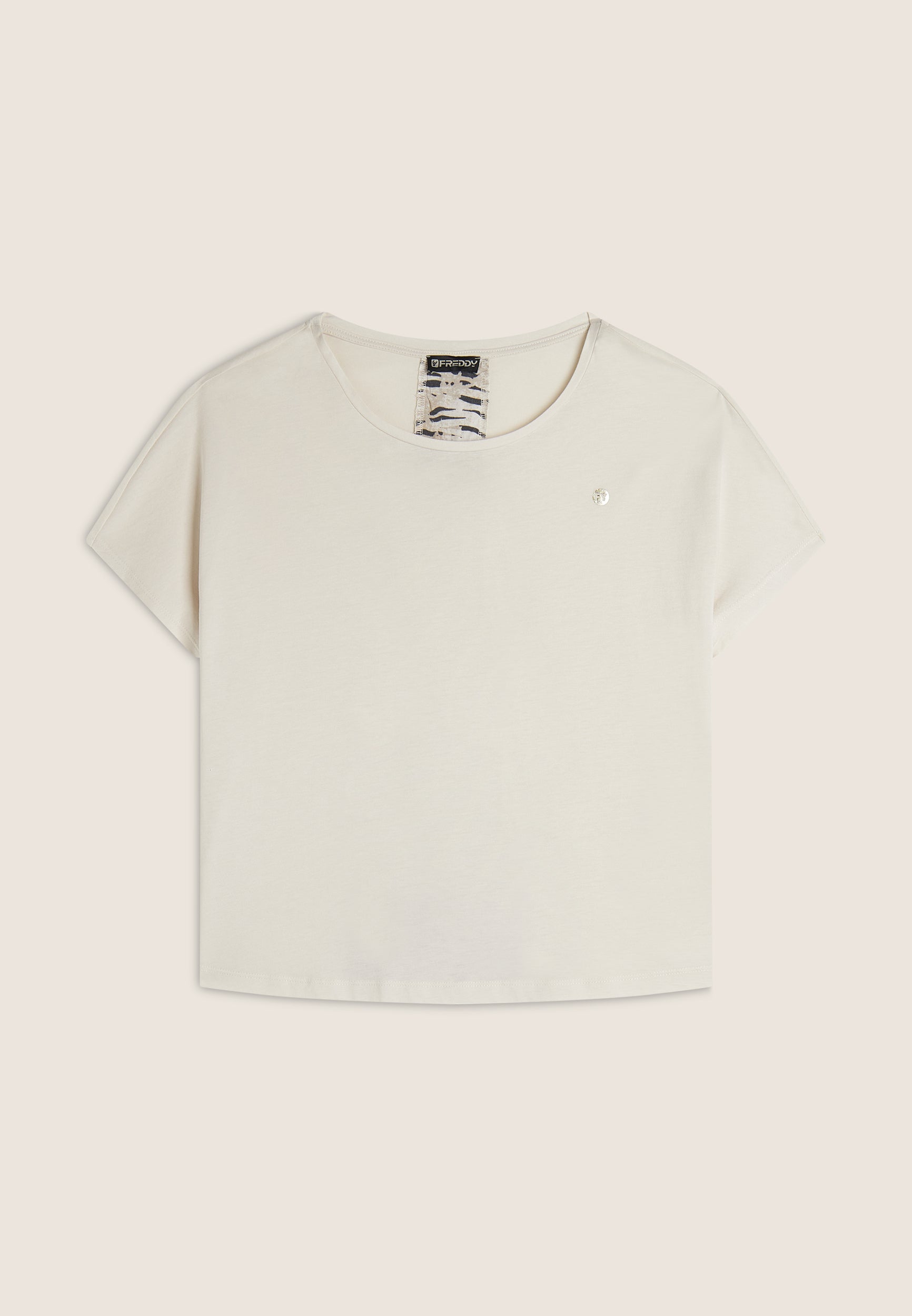 freddy-t-shirt-donna-maniche-a-kimono-con-stampa-fantasia-sul-retro image 5