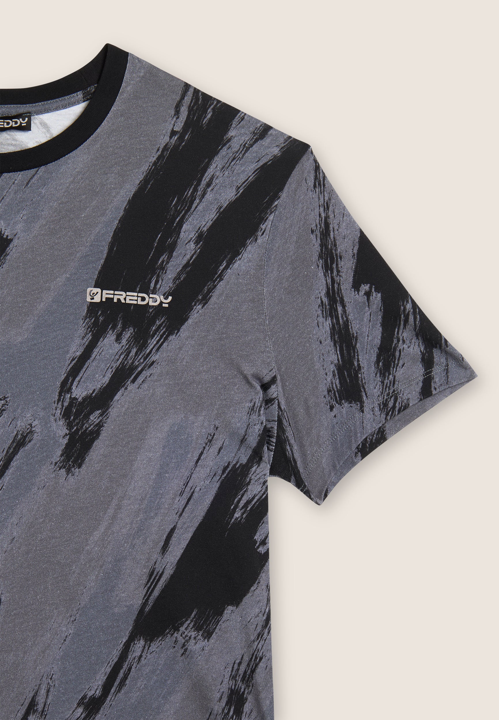 freddy-t-shirt-uomo-cotone-stampa-pennellata-all-over image 7