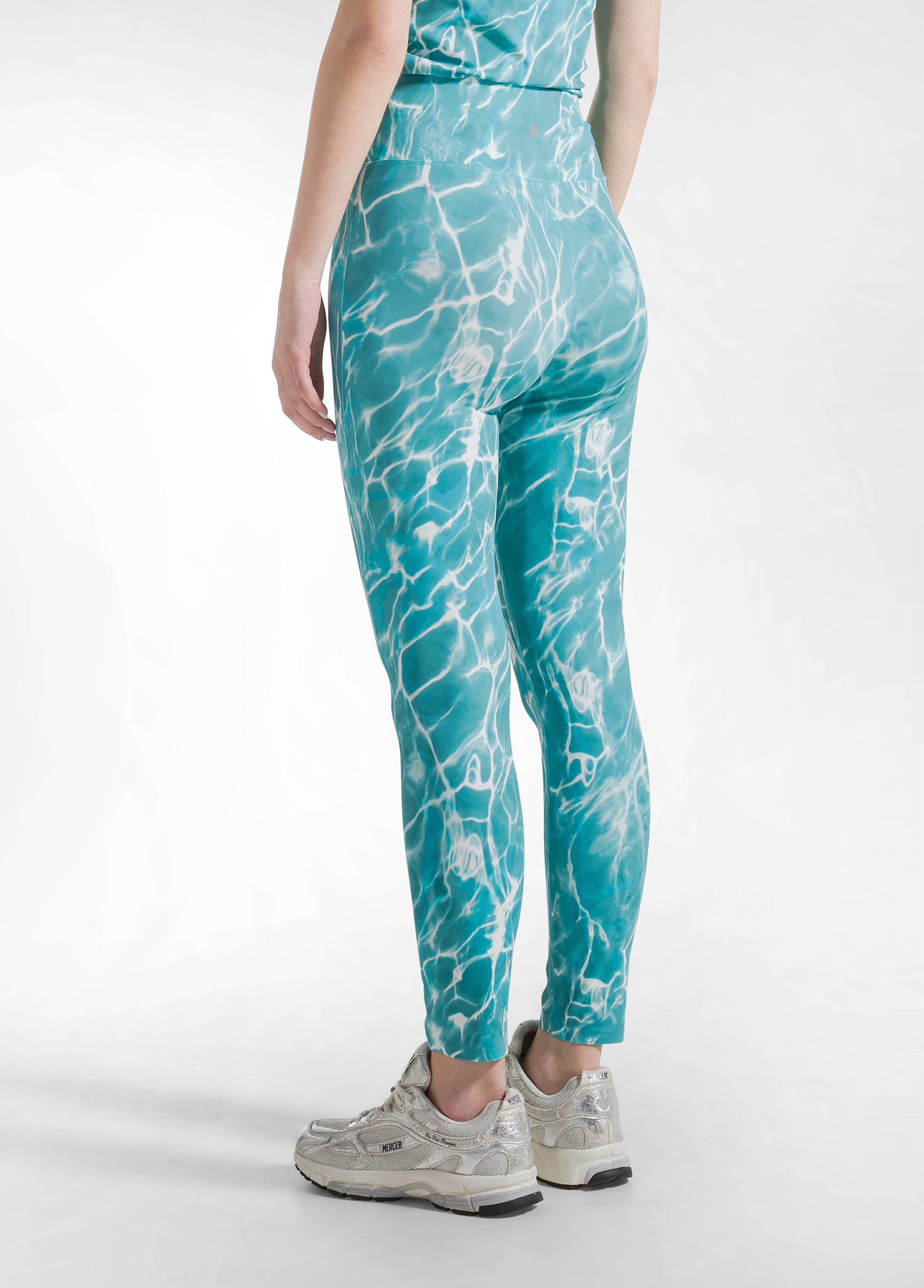 deha-leggings-in-microfibra-con-stampa-allover-blu image 3