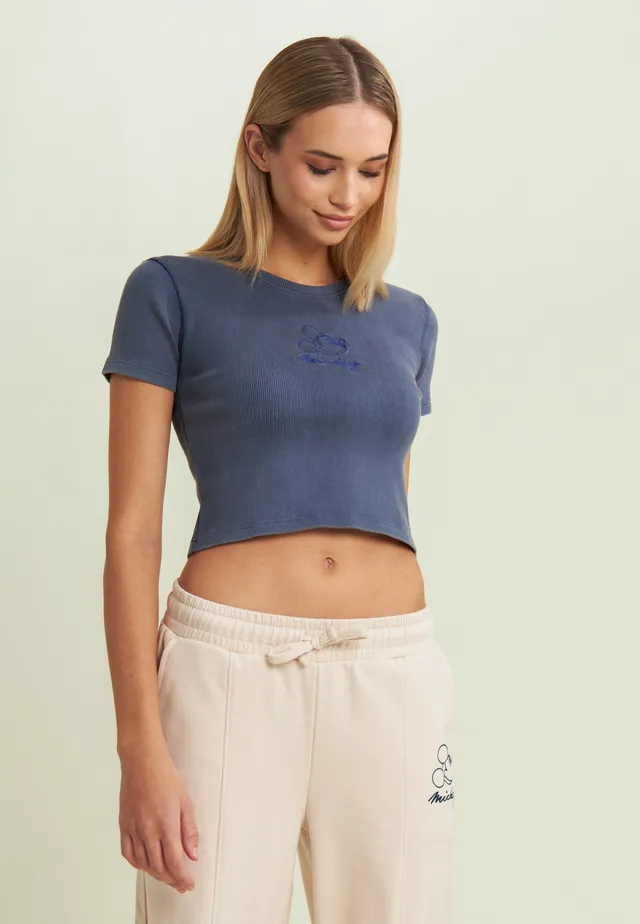freddy-t-shirt-cropped-donna-in-costina-con-ricami-disney image 1