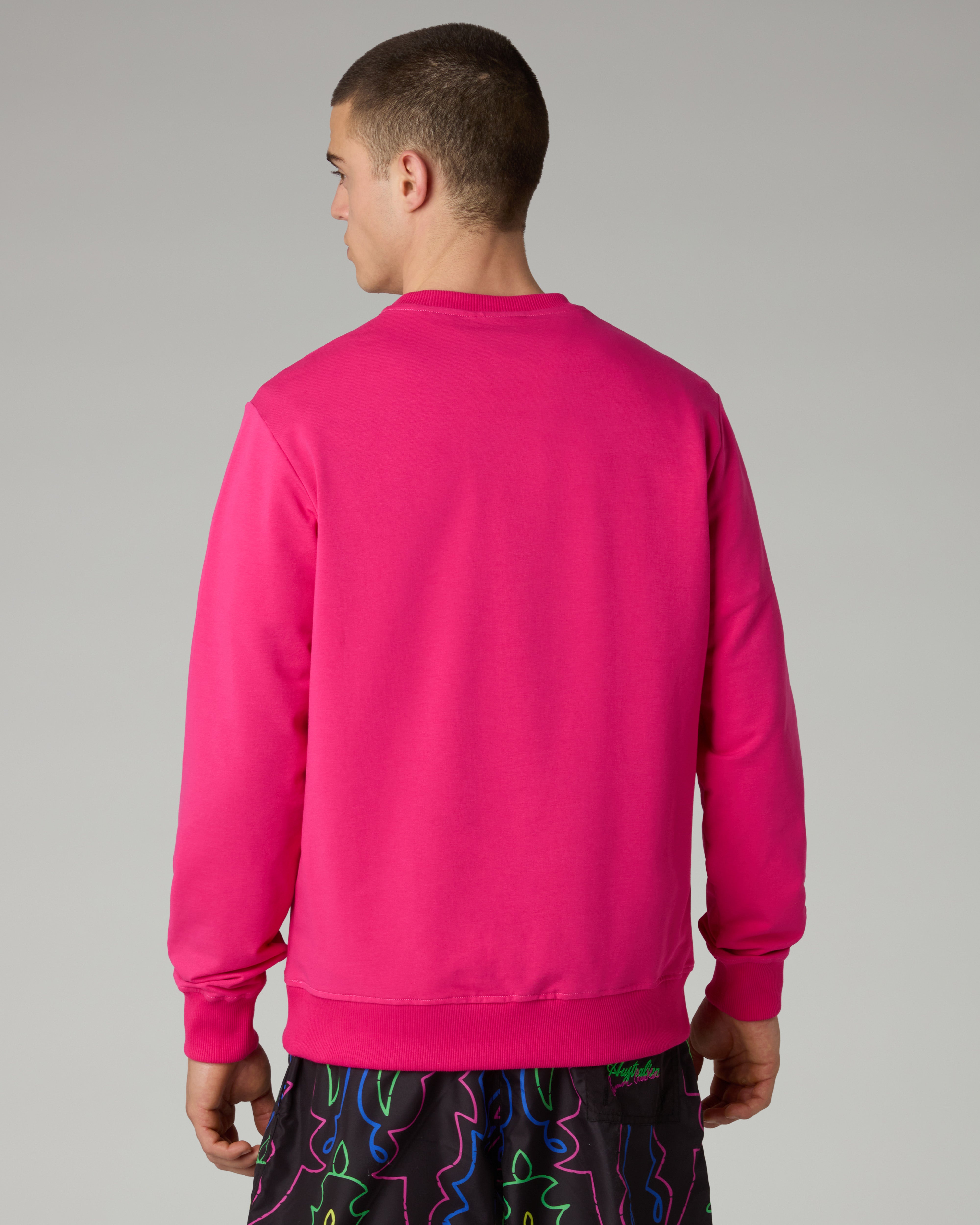 australian-cow-kangoo-crewneck-simon-cracker-x-australian-felpa-girocollo-fuxia image 3