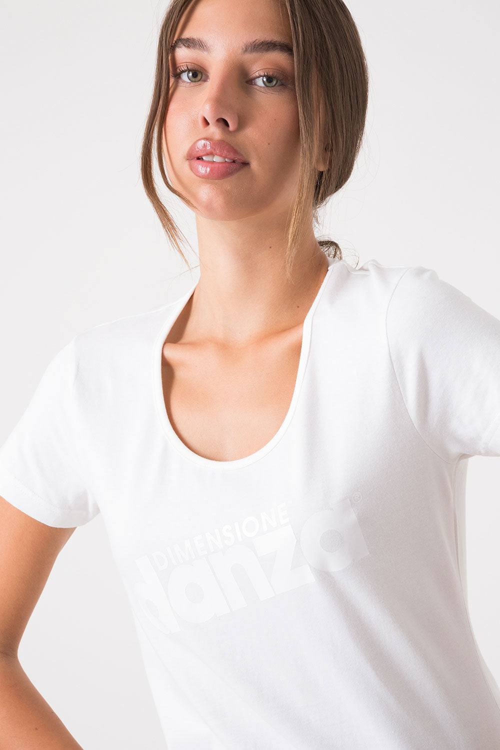 dimensione-danza-t-shirt-slim-scollo-rotondo-donna-in-cotone image 4