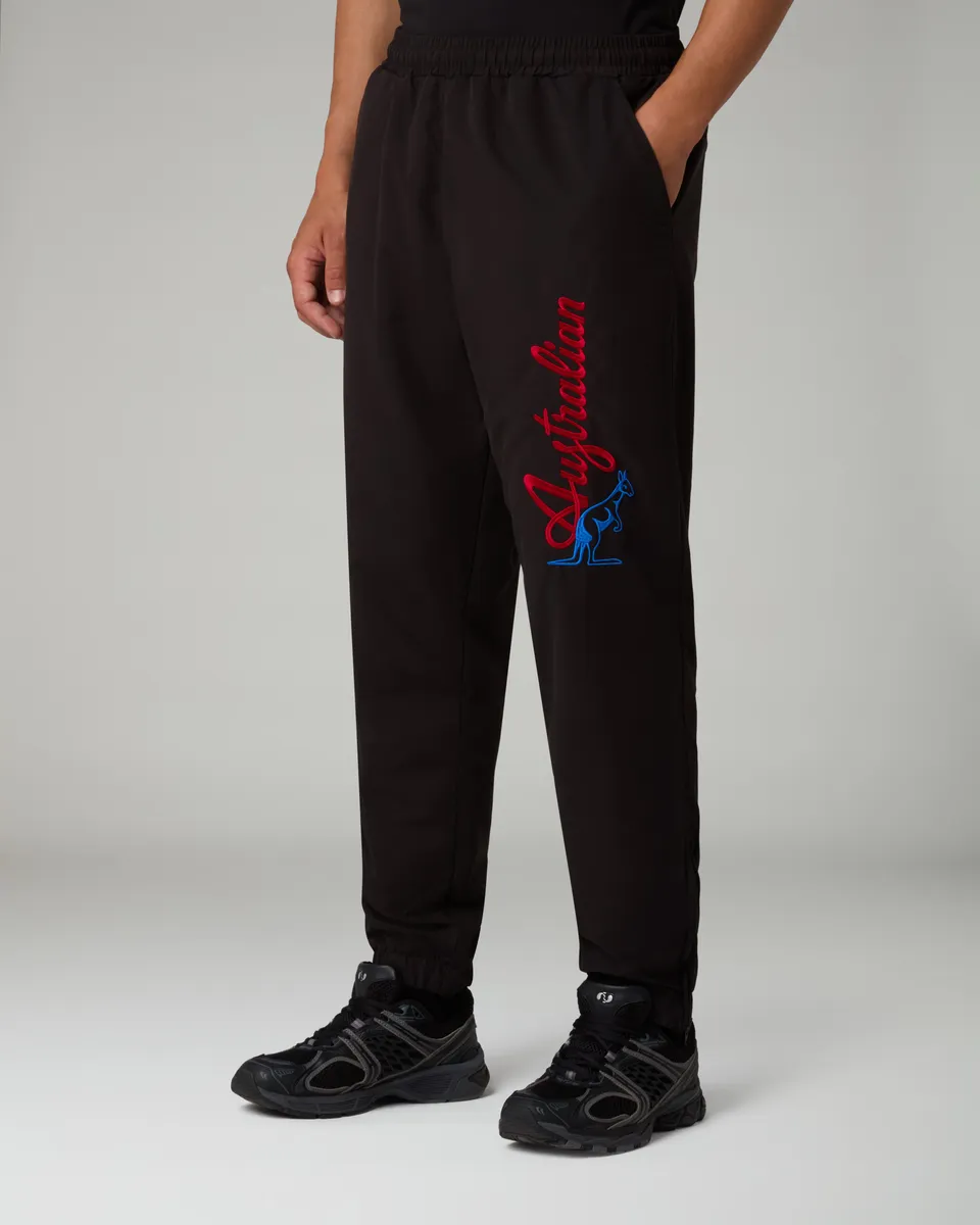 australian-bumper-logo-microtouch-track-pant-pantalone-tuta-nero image 1