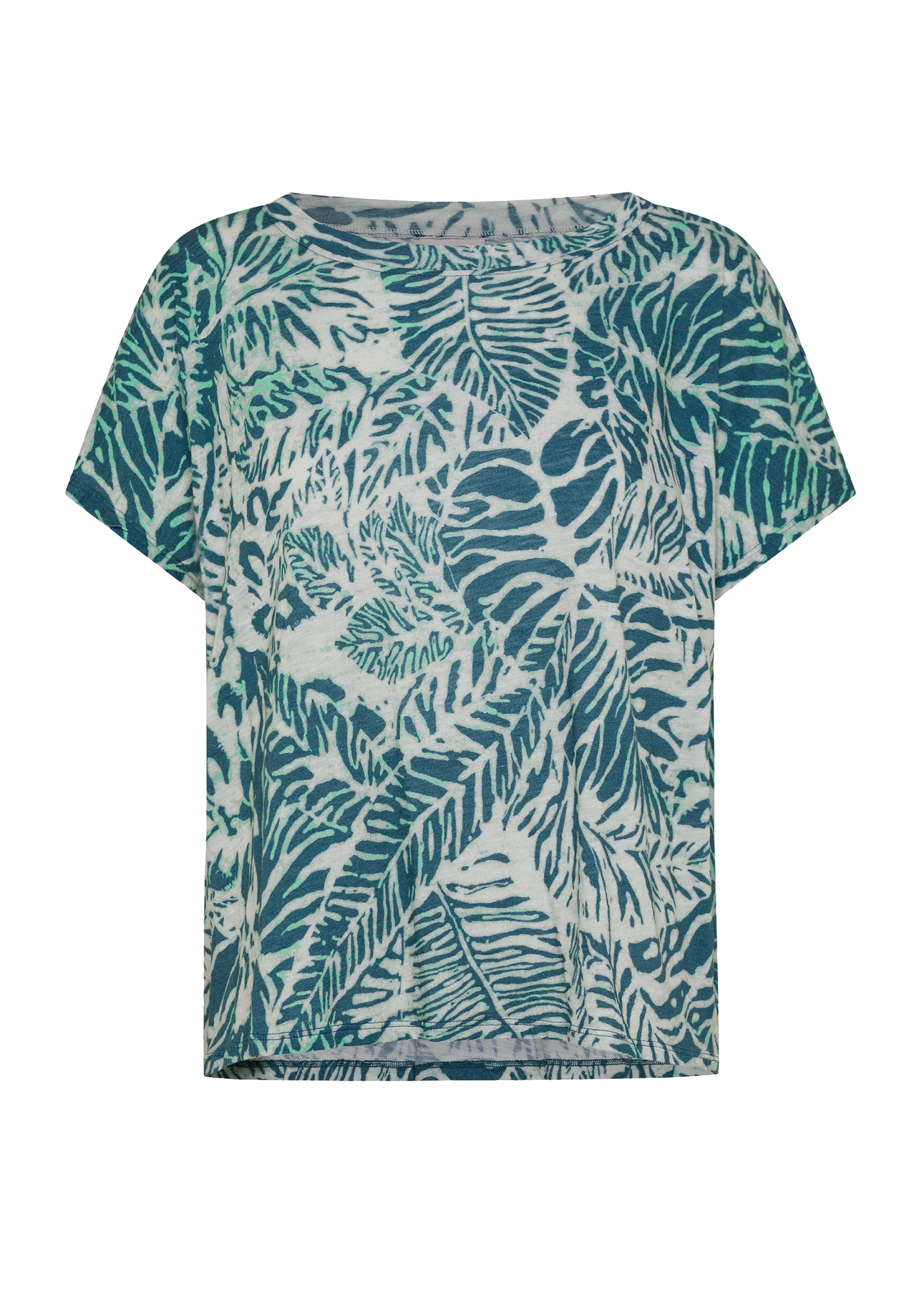 deha-t-shirt-d22430-maglietta-stampa-all-over-jersey-blu-effetto-washed image 1