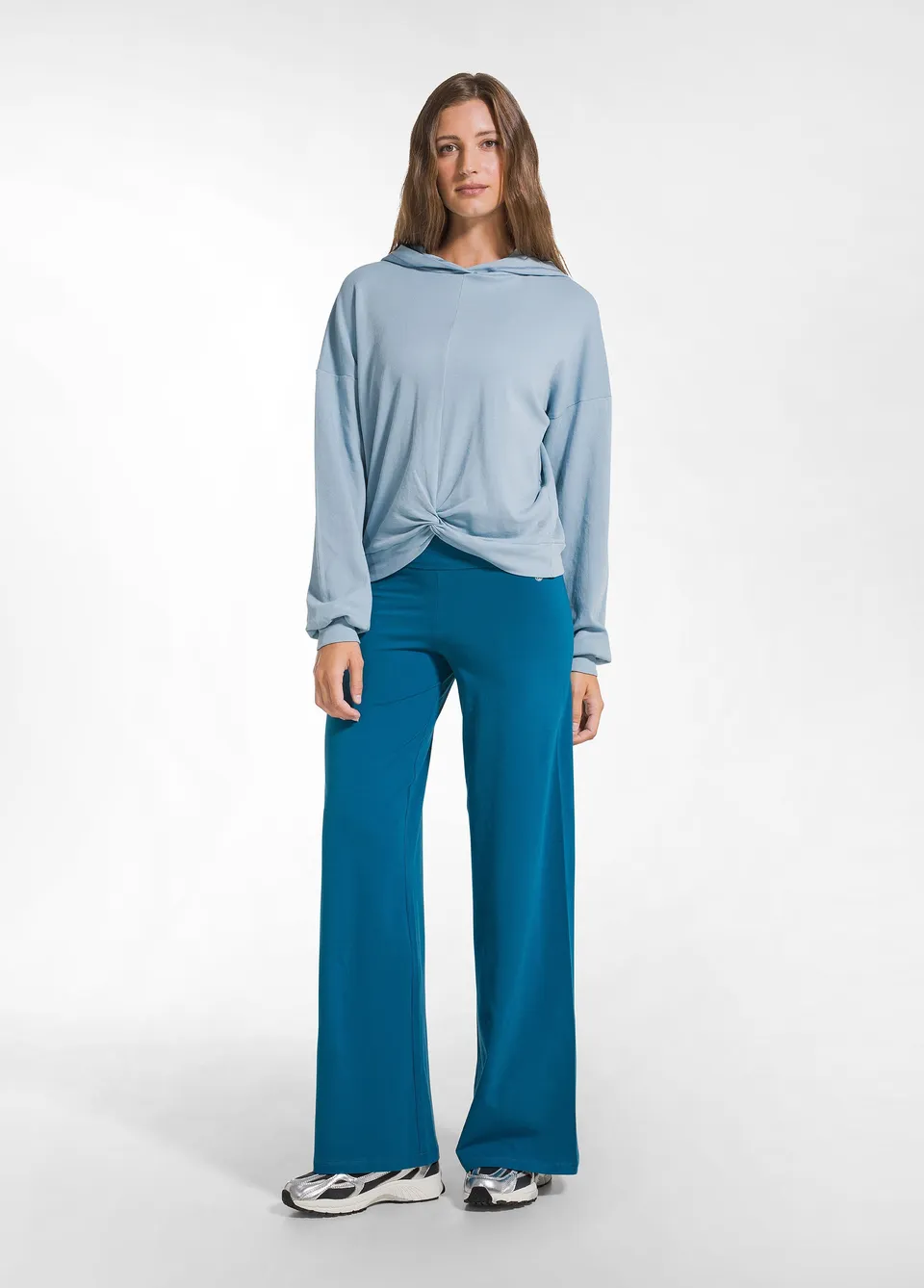 deha-pantaloni-jersey-stretch-fondo-elasticizzato-verde image 1