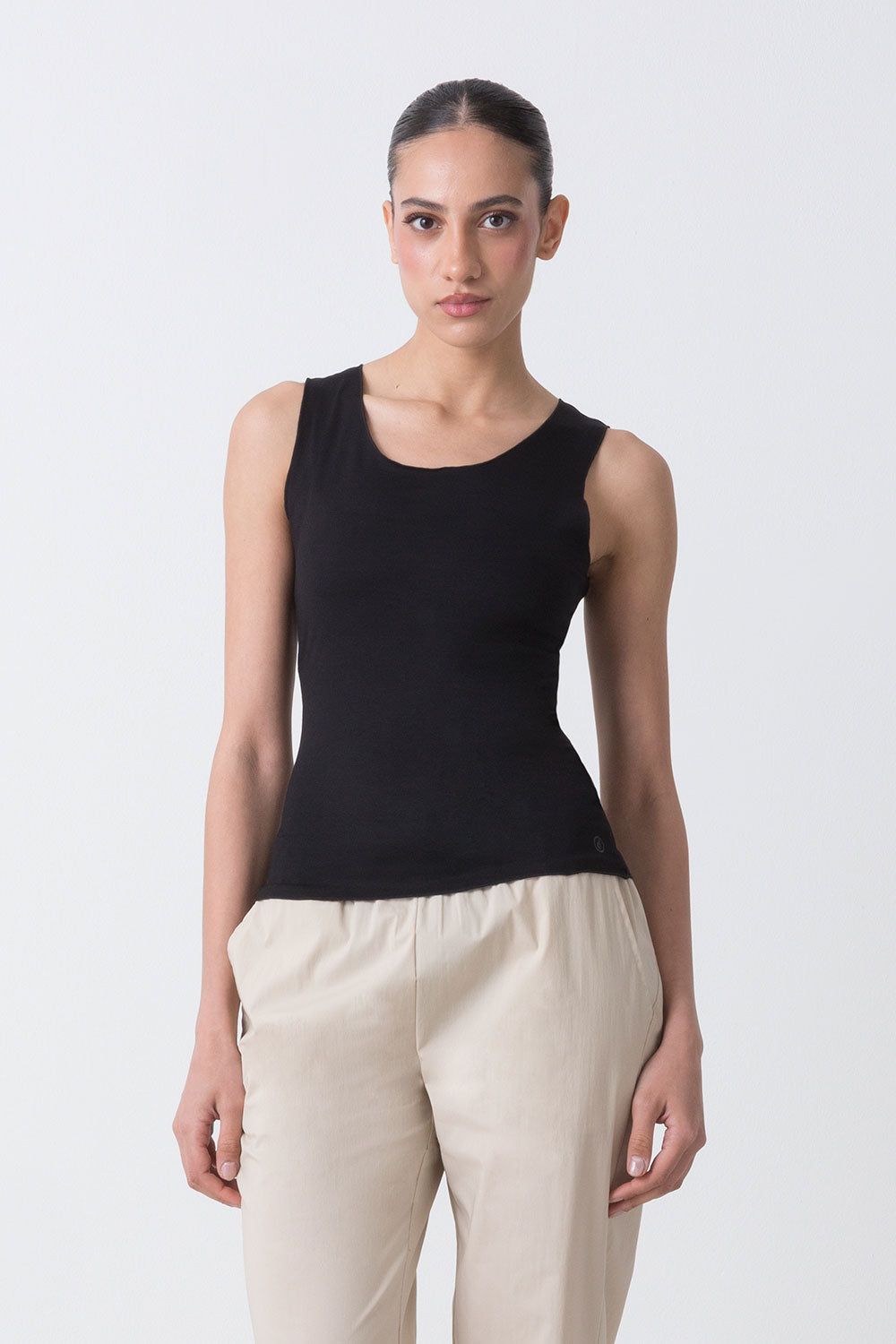 dimensione-danza-basic-canotta-in-jersey-elasticizzato-canotta-donna-aderente image 1