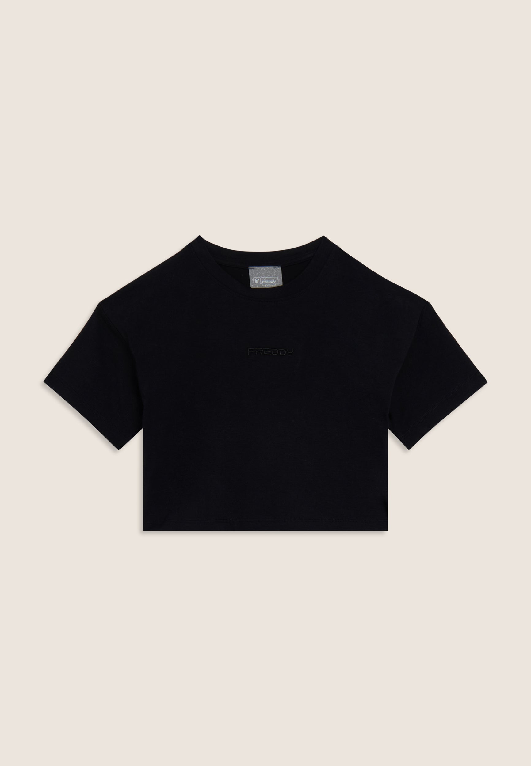 freddy-t-shirt-cropped-logo-ricamato-bambina-e-ragazza image 5