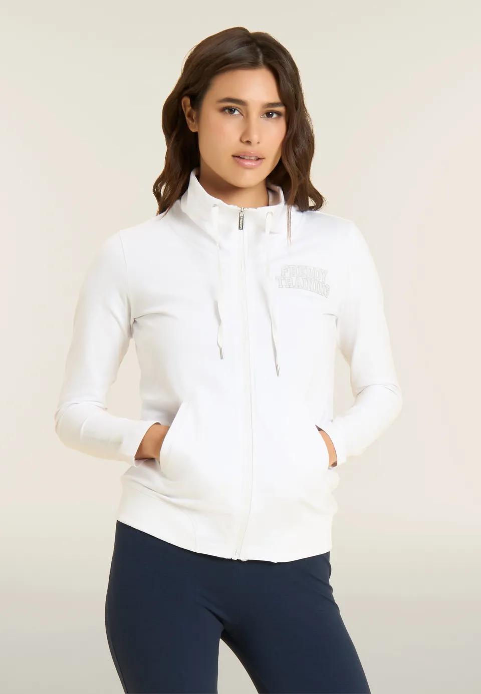 freddy-felpa-full-zip-collo-alto-dettagli-silver image 1