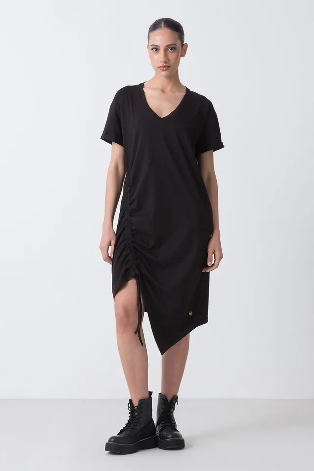 dimensione-danza-summer-abito-donna-in-jersey-elasticizzato-asimmetrico-con-coul image 1
