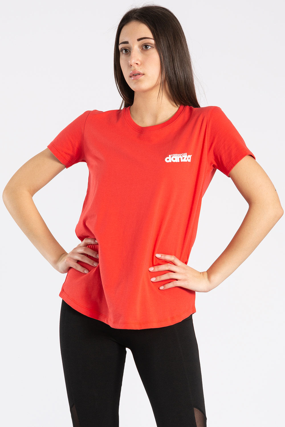 dimensione-danza-t-shirt-donna-a-maniche-corte-in-cotone-con-logo image 3