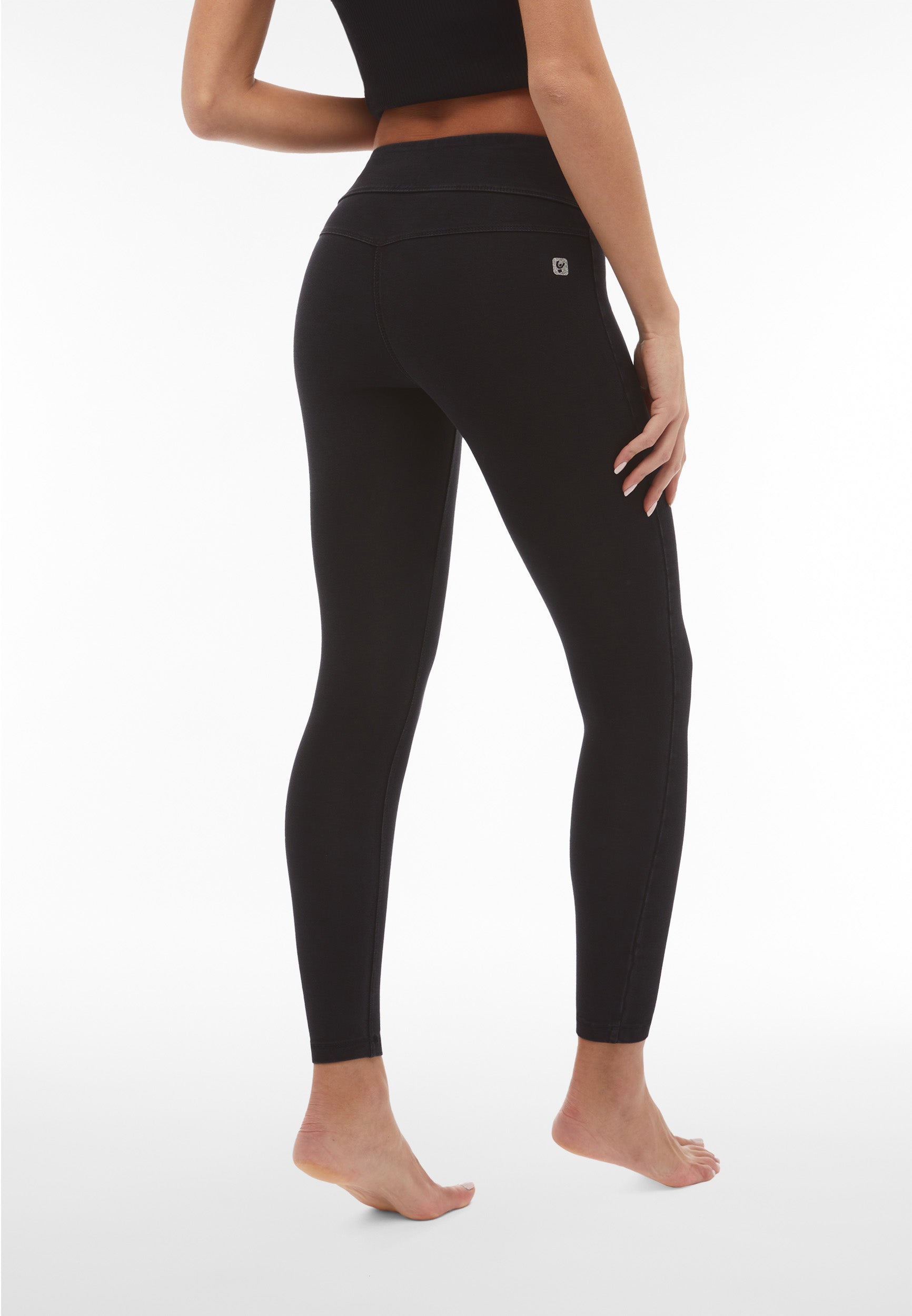 freddy-leggings-n-o-w-vita-media-jersey-effetto-denim-sostenibile image 3