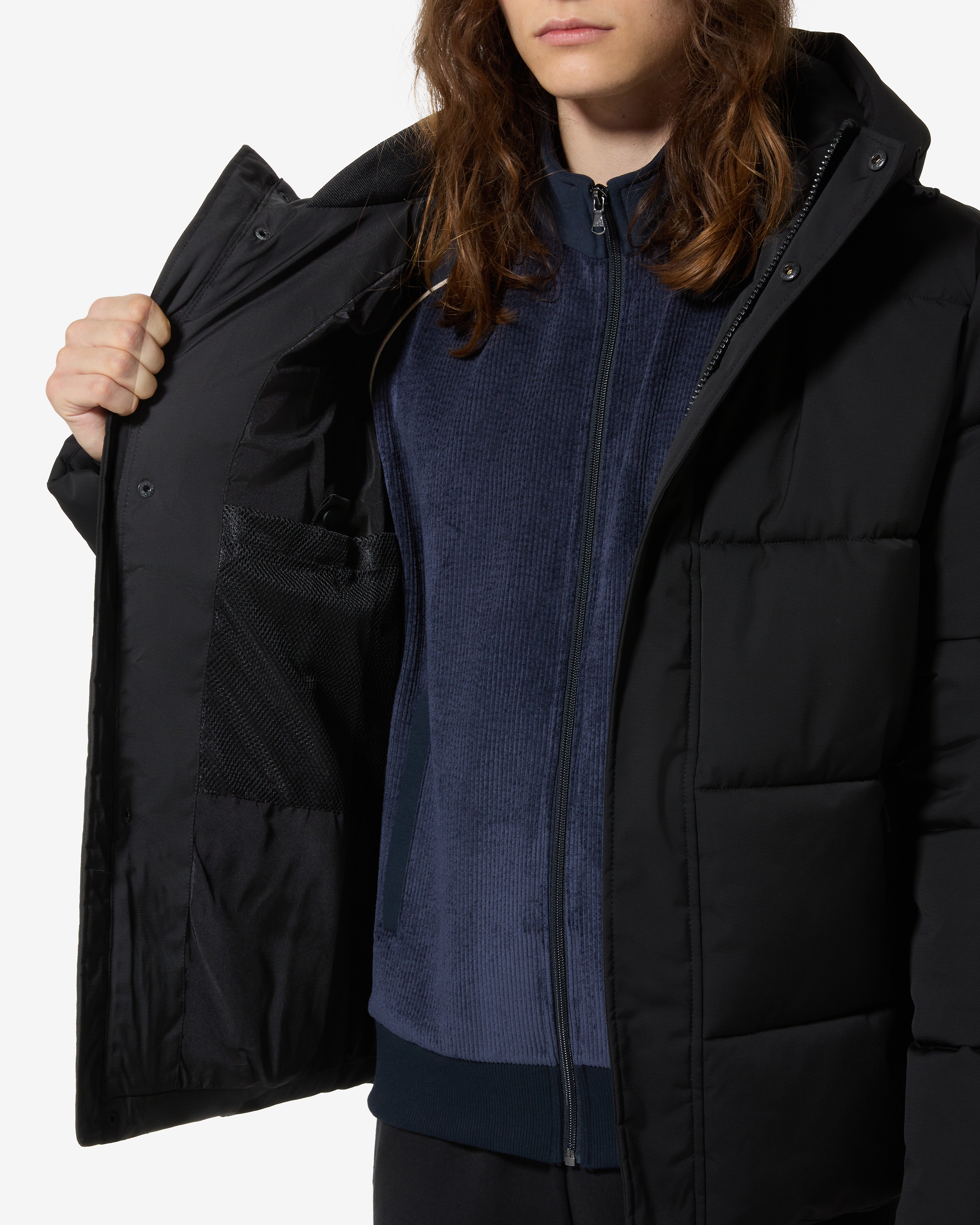 australian-jaquard-urban-jacket-giubbotto-nero-con-cappuccio image 4