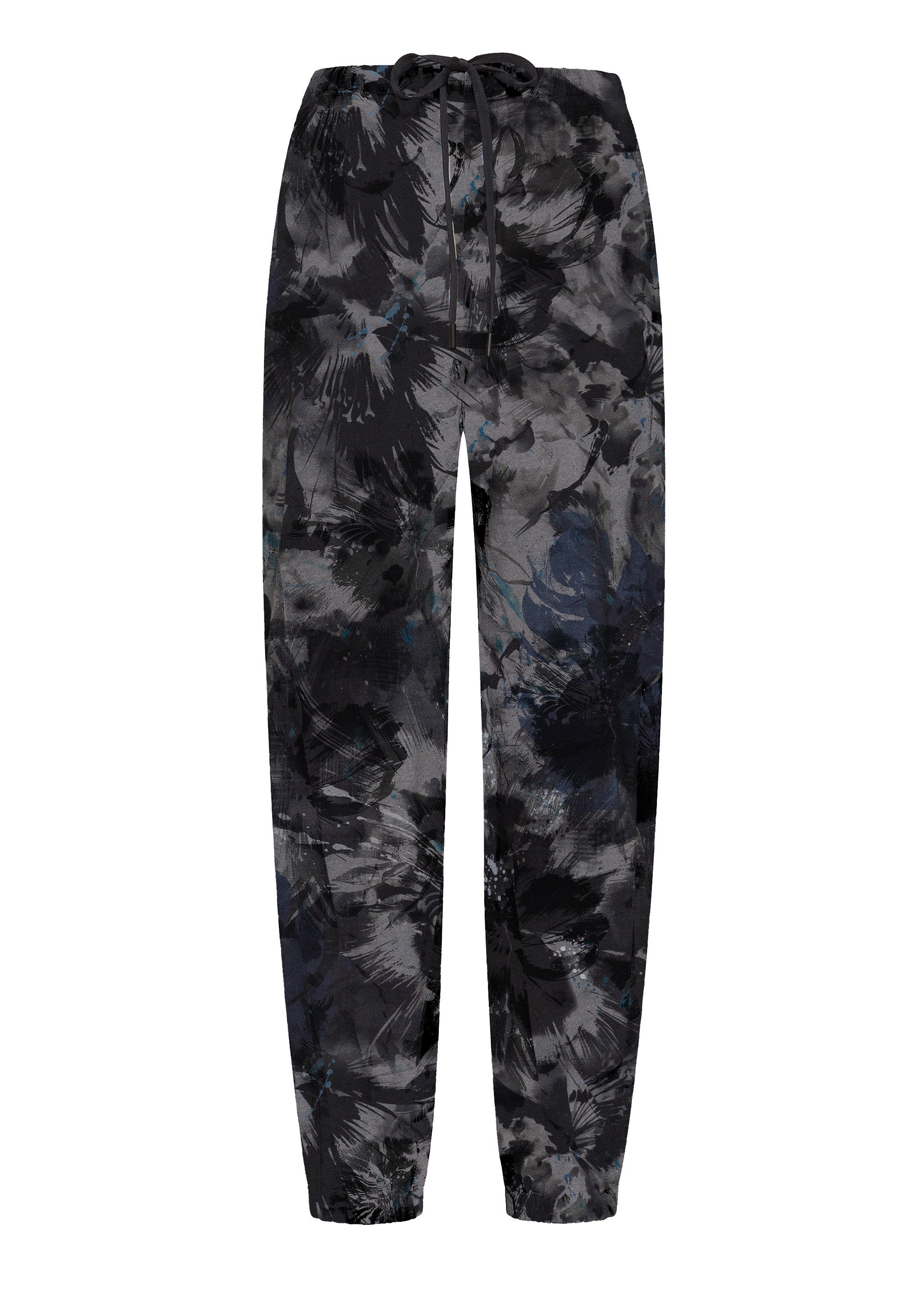 deha-pantalone-in-felpa-stampa-flower-blu-pantaloni-cotone-leisurewear image 5