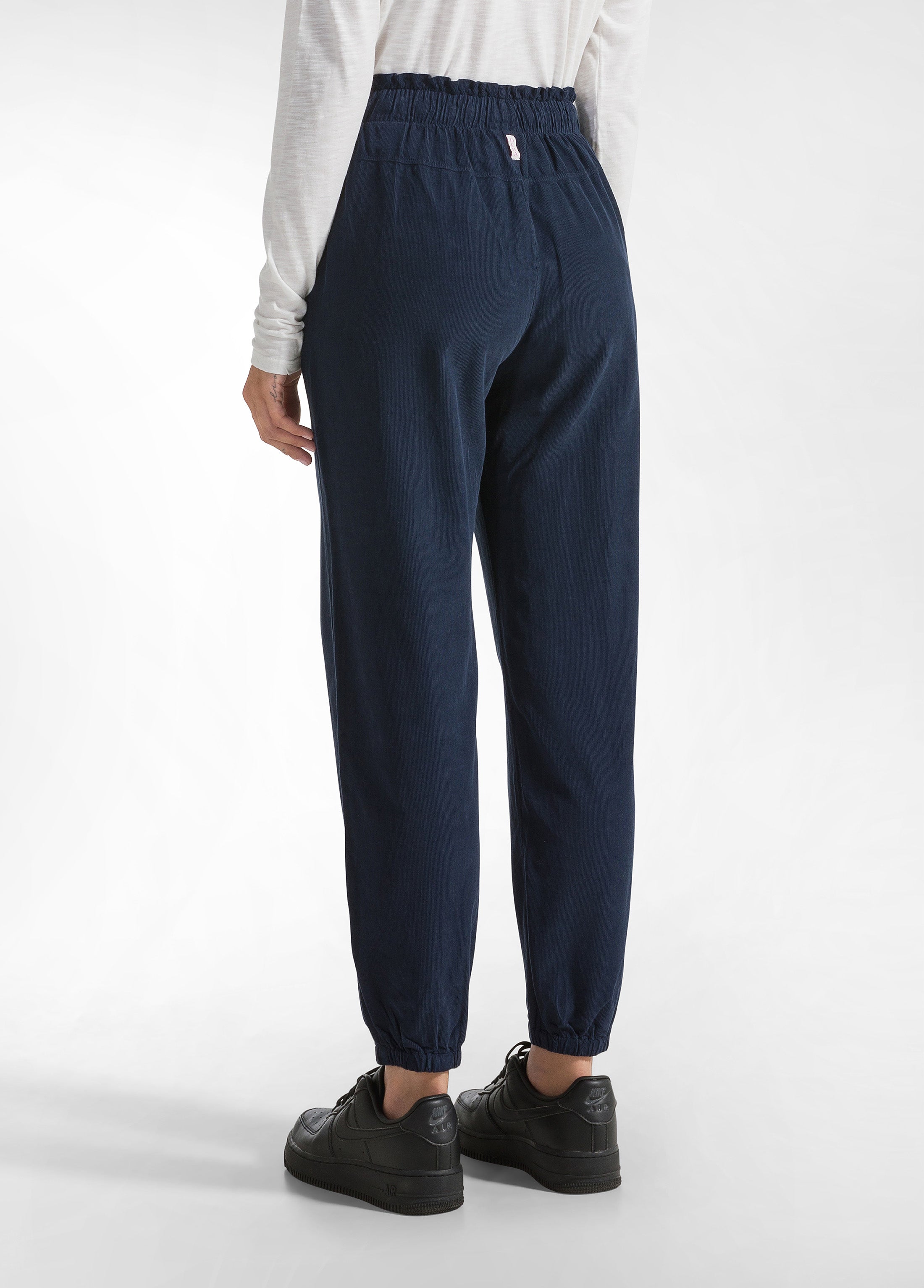deha-pantalone-jogger-in-velluto-leggero-blu image 3