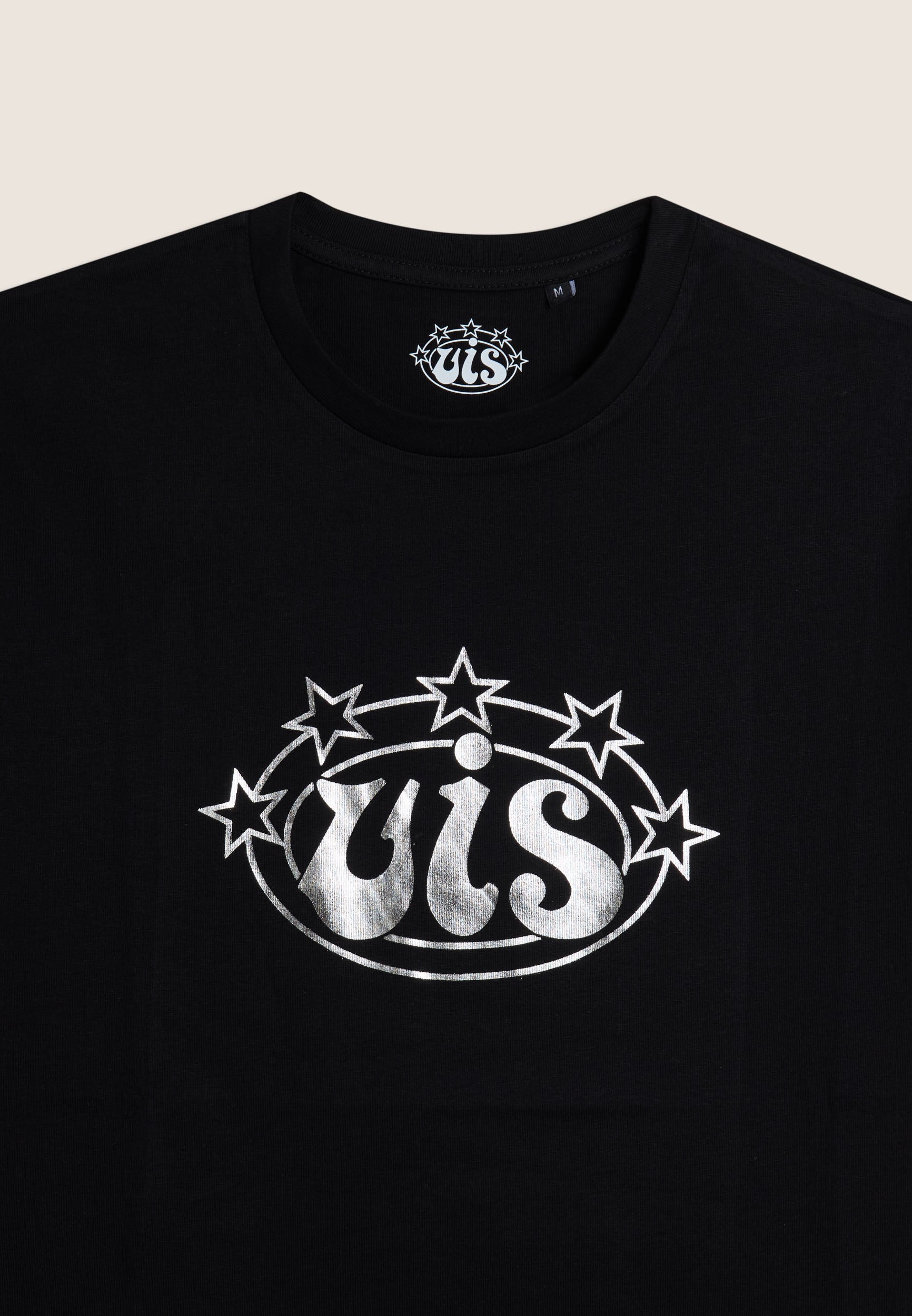 vis-by-freddy-t-shirt-uomo-girocollo-in-cotone-con-logo-argento image 3