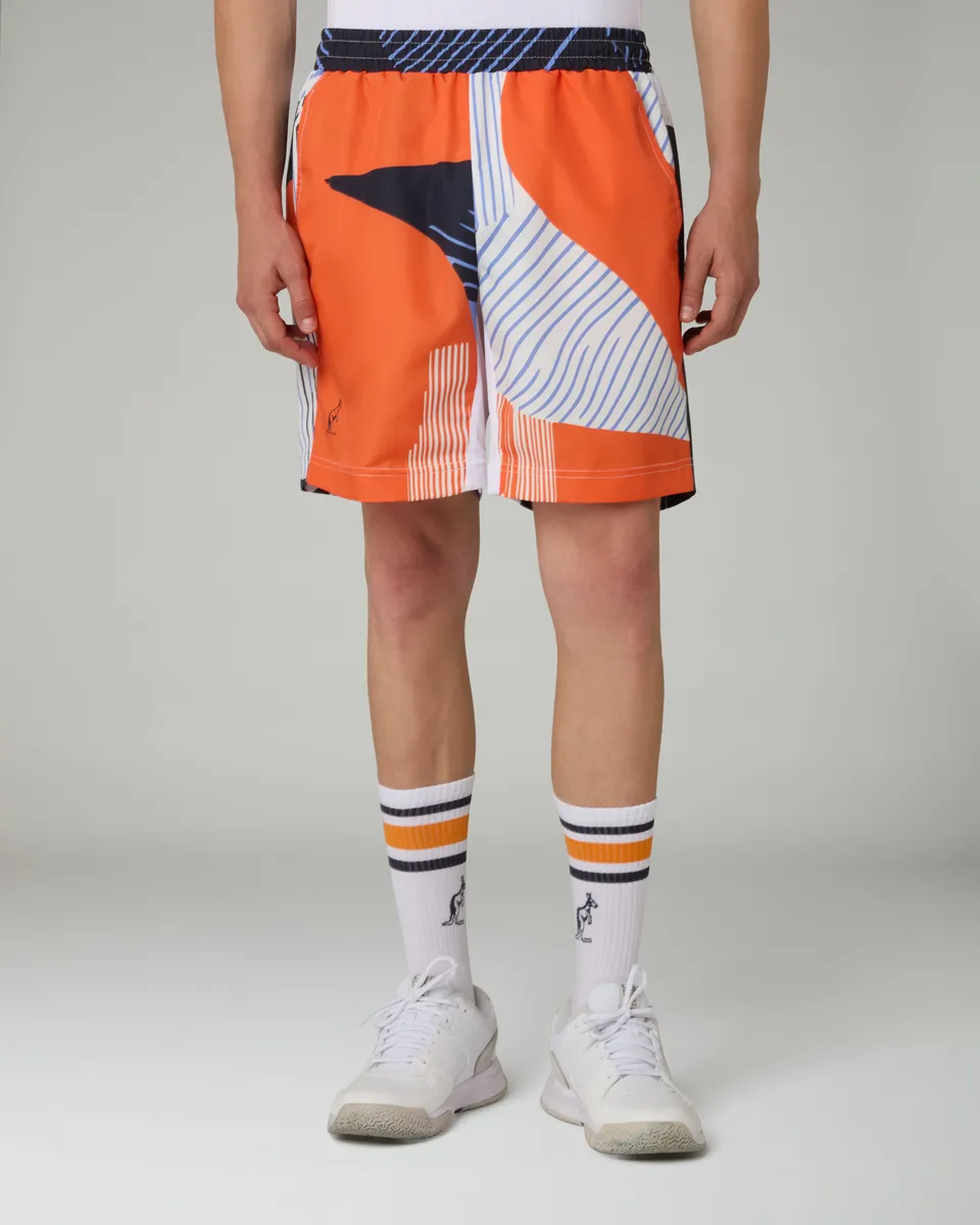 australian-absinth-printed-short-short-tennis-arancio-acceso-45-cm image 1