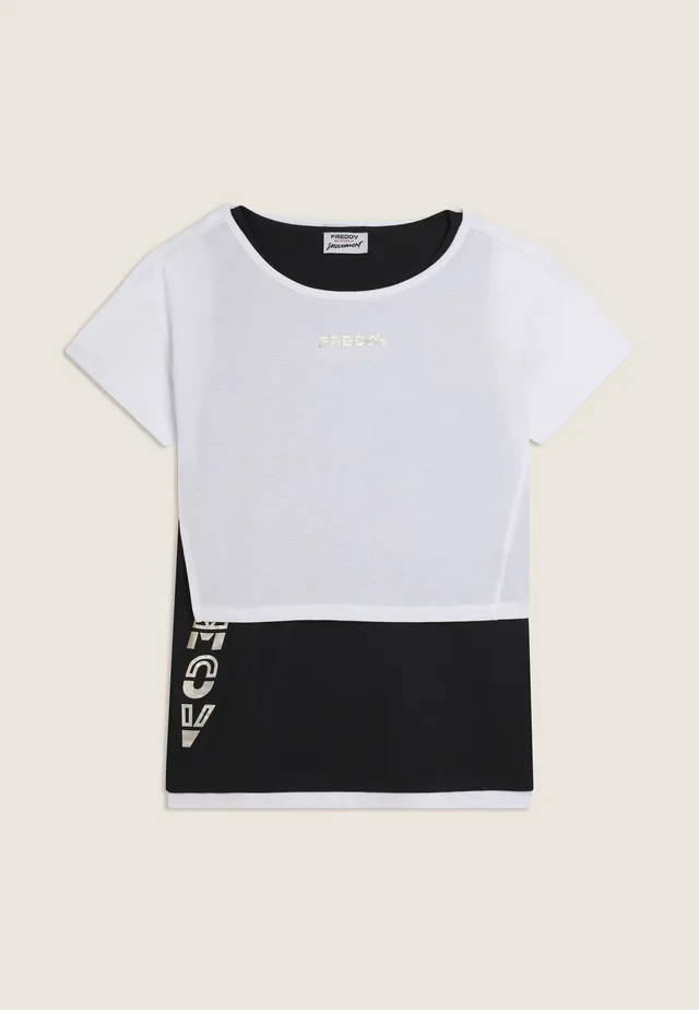 freddy-wr-up-completo-t-shirt-cropped-e-canotta-con-stampa-perlata image 1