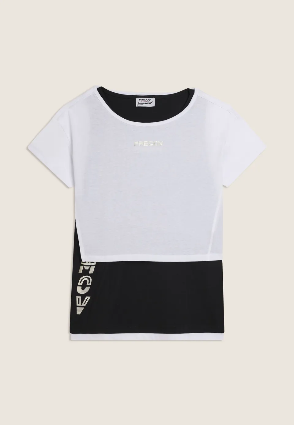 freddy-wr-up-completo-t-shirt-cropped-e-canotta-con-stampa-perlata image 1