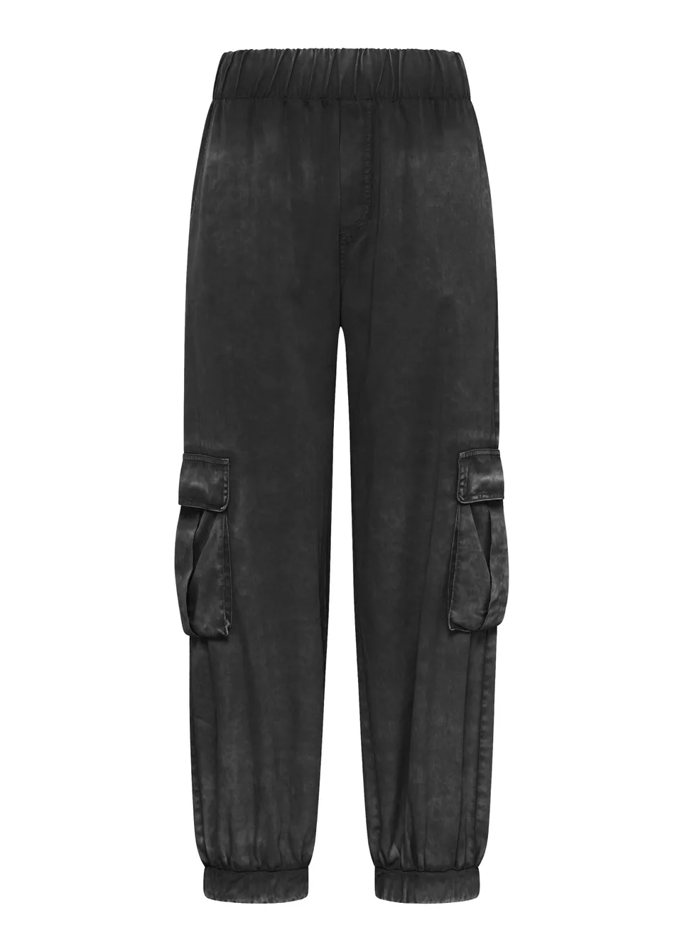 deha-pantalone-cargo-nero-in-twill-sfumato-lyocell-cotone image 1